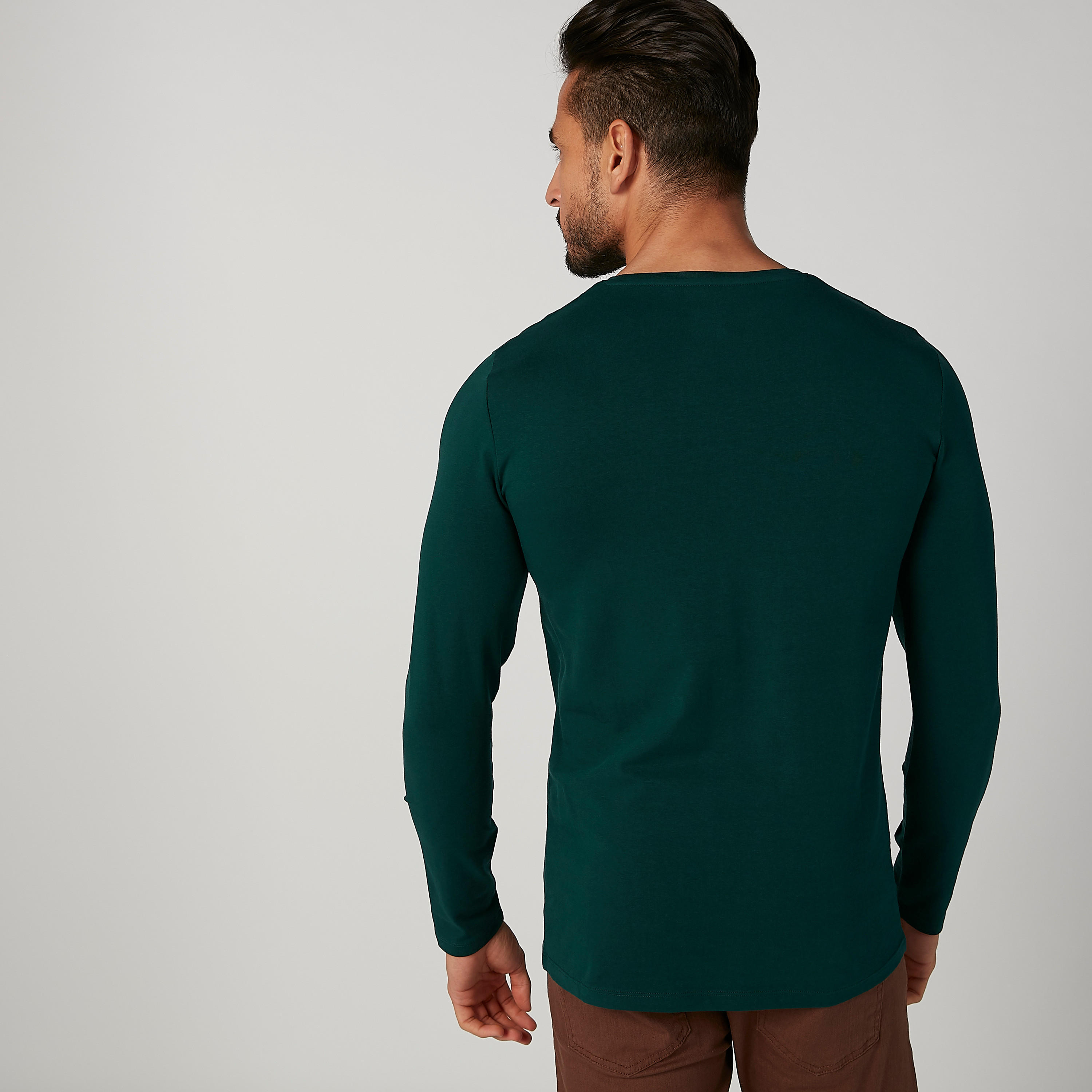 تيشيرت سادة بياقة مستديرة وأكمام طويلة-men-clothing-tshirtsandpolos-tshirts-image-2