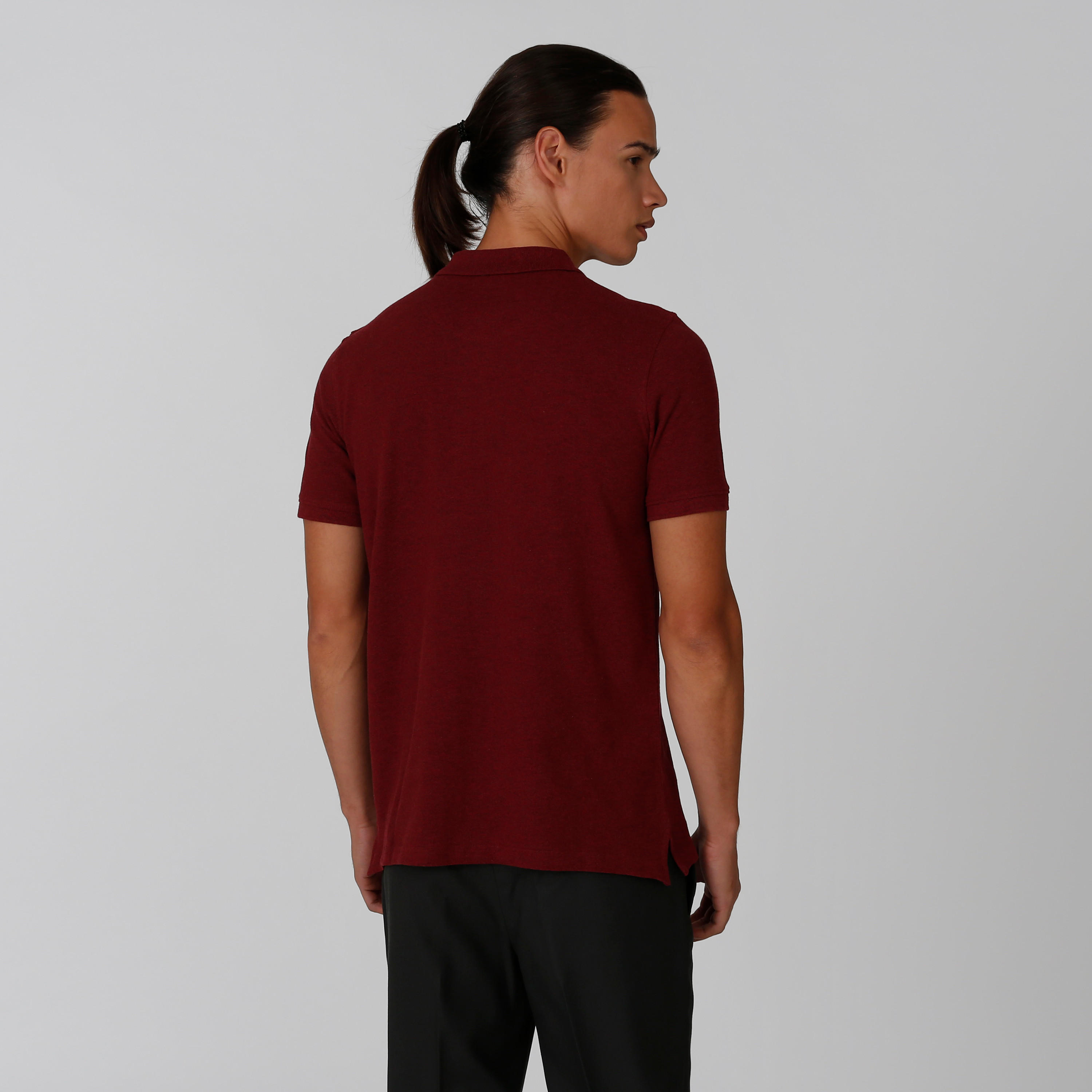 Plain T-shirt with Polo Neck and Short Sleeves-men-clothing-tshirtsandpolos-polos-image-4