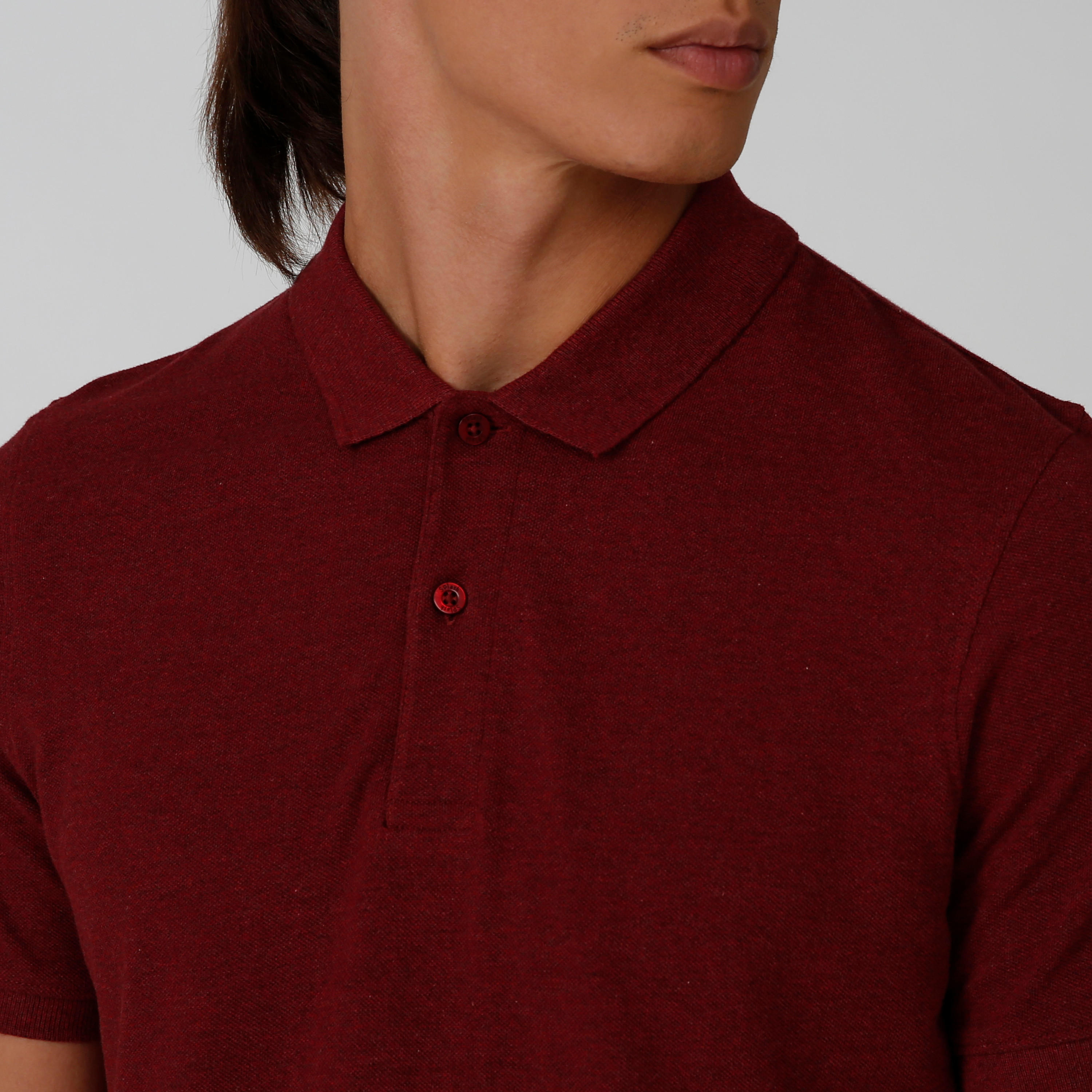 Plain T-shirt with Polo Neck and Short Sleeves-men-clothing-tshirtsandpolos-polos-image-5
