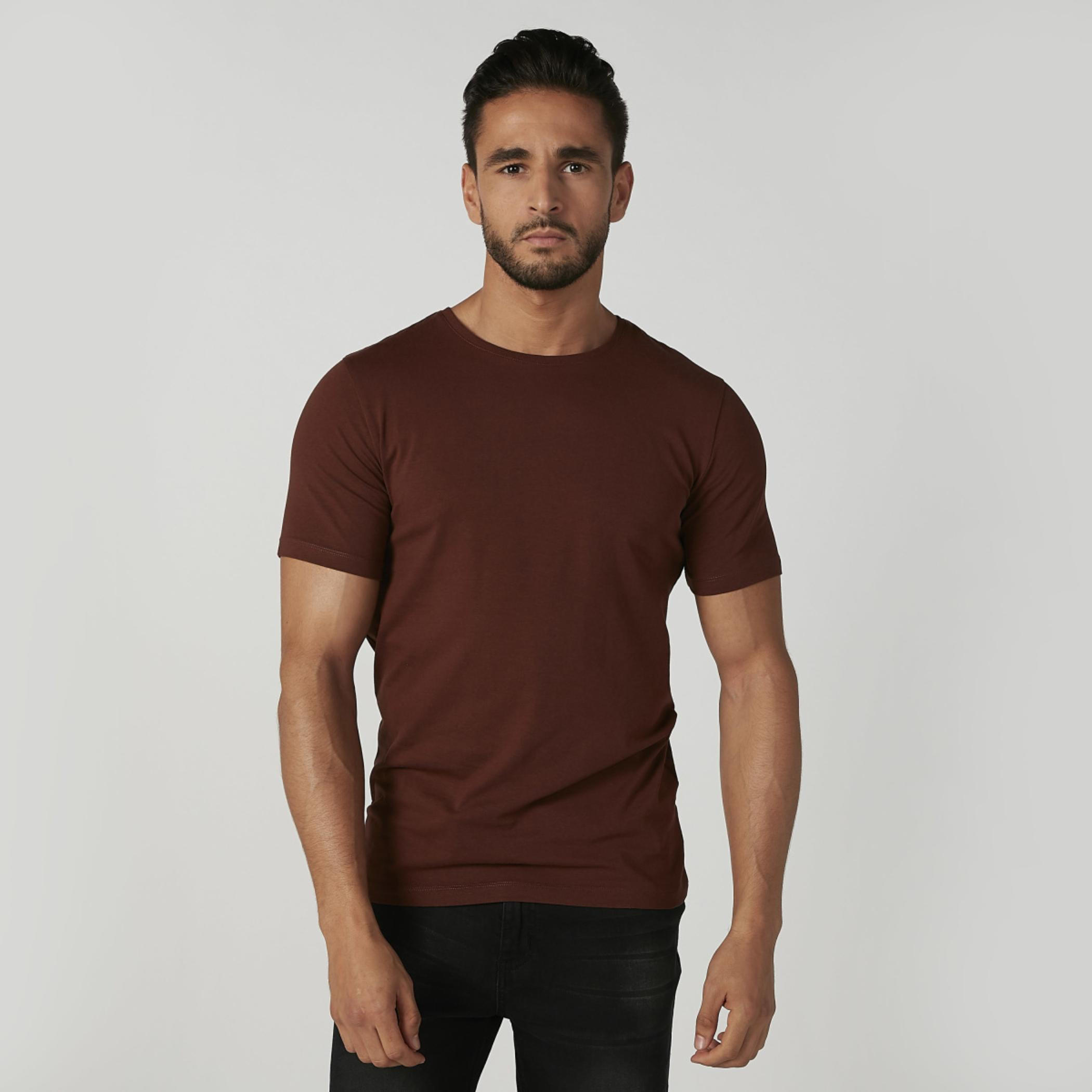 Plain T-shirt with Round Neck and SHort Sleeves-men-clothing-tshirtsandpolos-tshirts-image-1