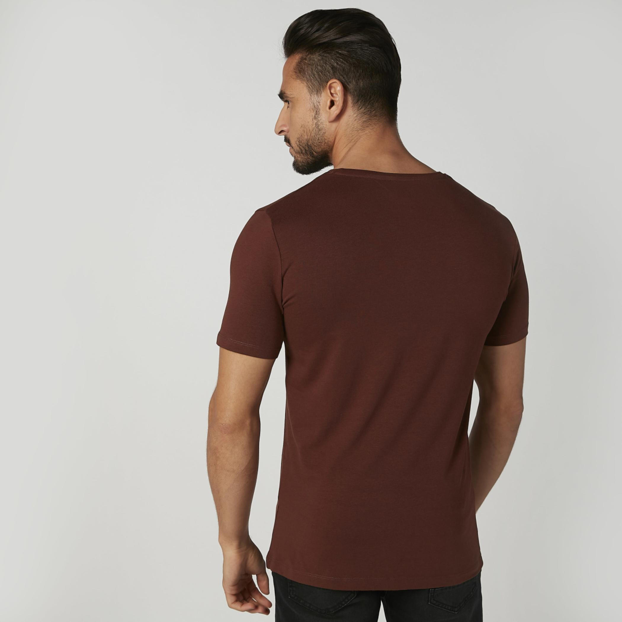 Plain T-shirt with Round Neck and SHort Sleeves-men-clothing-tshirtsandpolos-tshirts-image-2