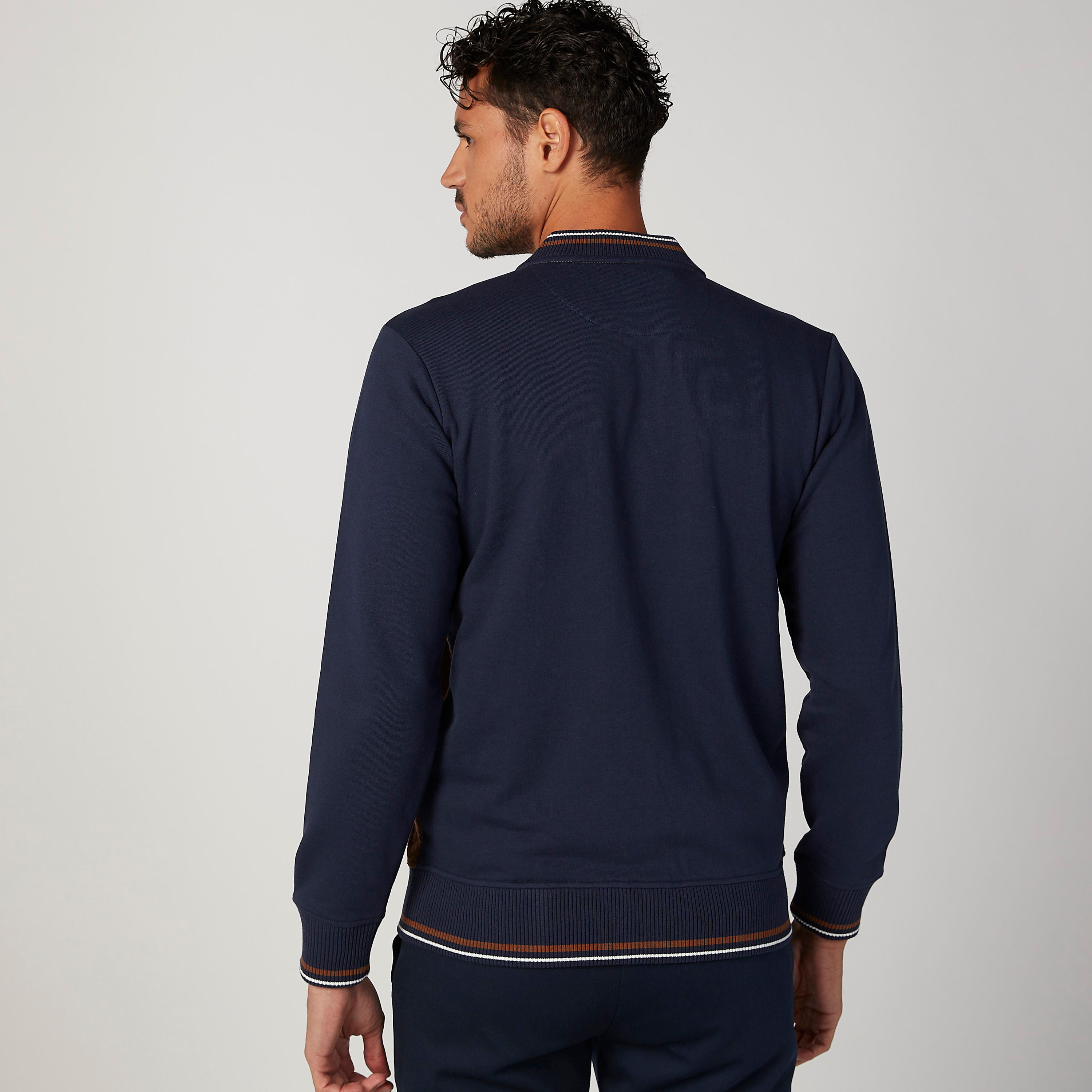 Sustainable Textured Bomber Jacket with Long Sleeves-men-clothing-jacketsandblazers-jackets-image-4