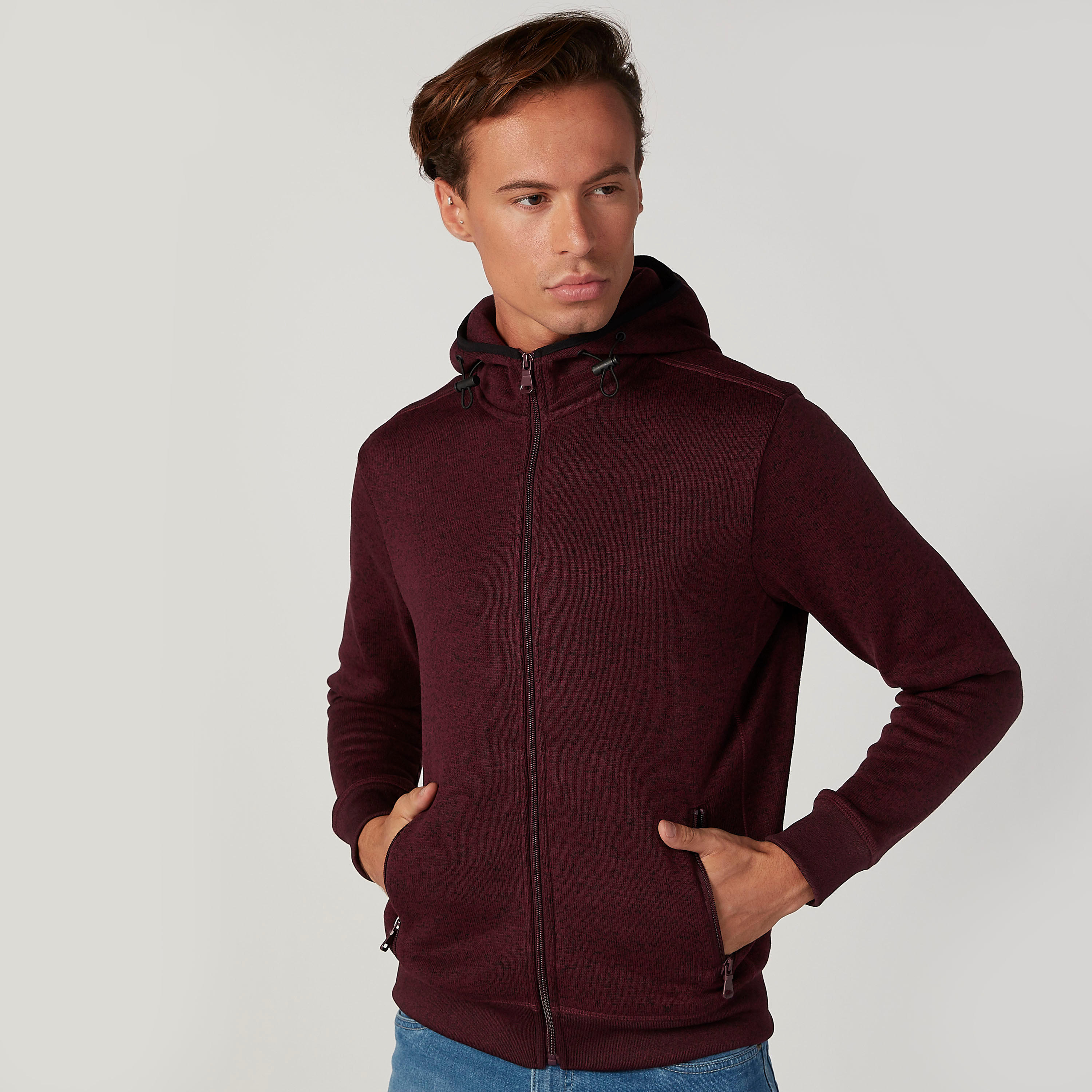 جاكيت بارز الملمس بقبّعة وجيوب بسحّاب-men-clothing-jacketsandblazers-jackets-image-1