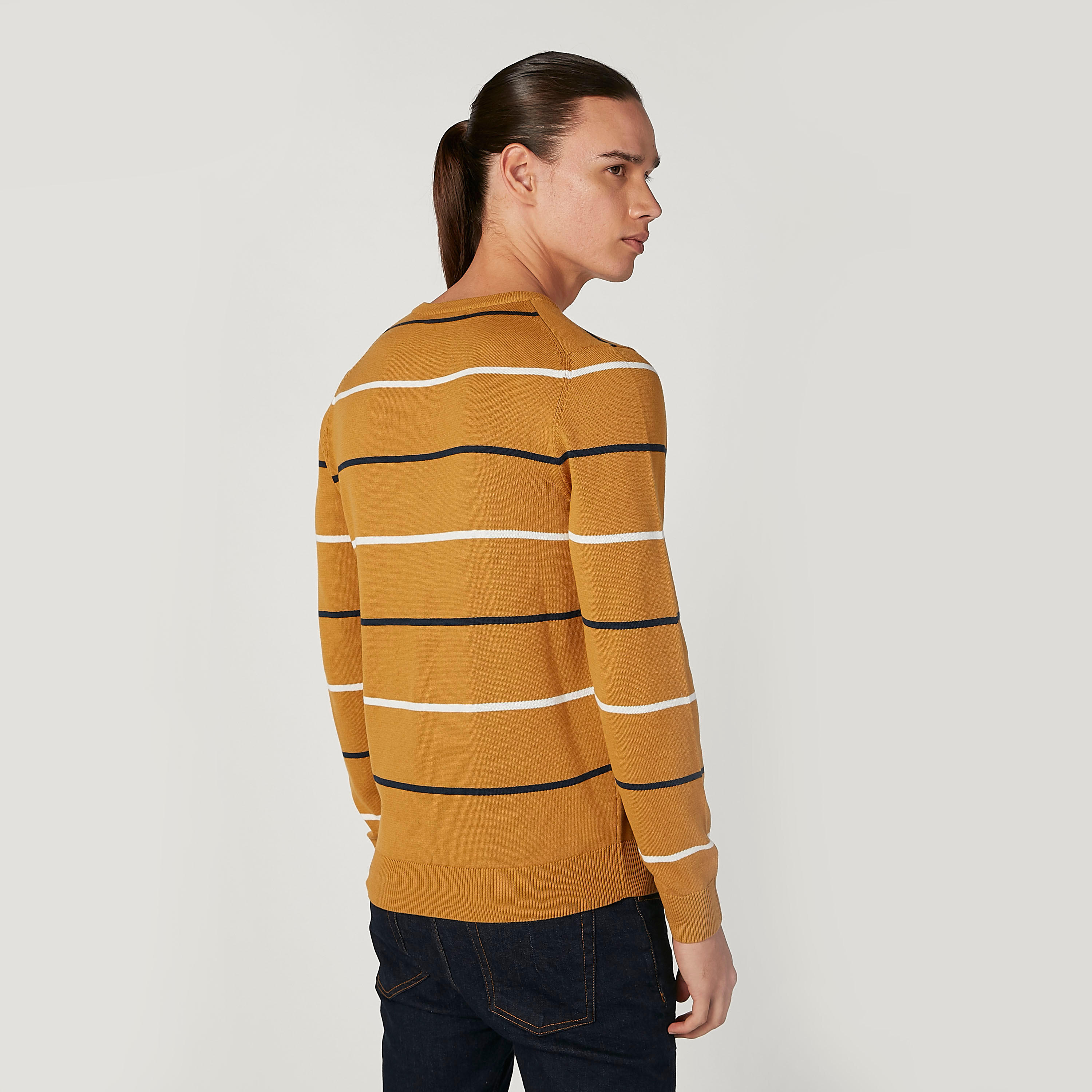 كنزة مخططة بياقة ضيقة وأكمام طويلة-men-clothing-sweatersandpullovers-image-4