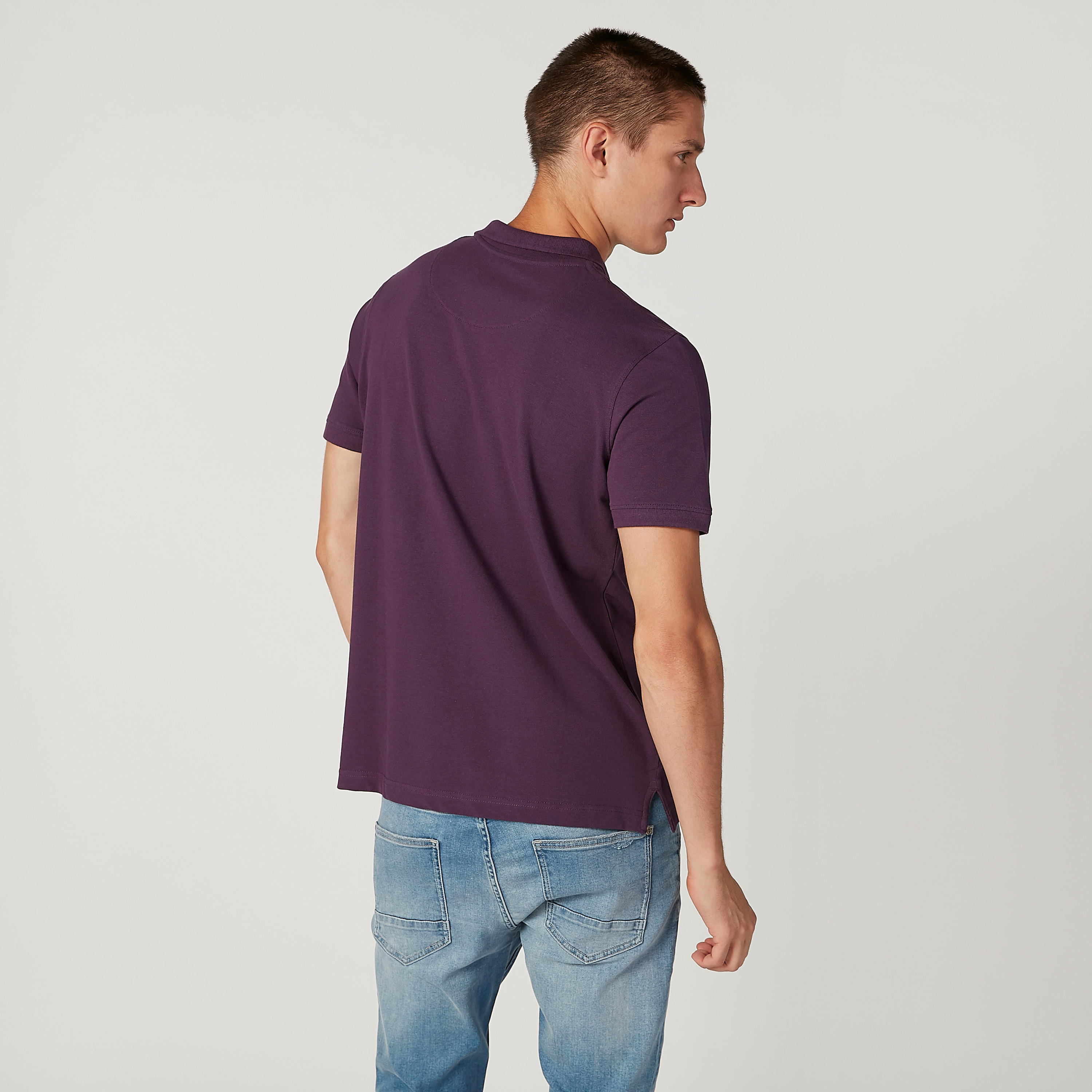 تيشيرت بولو سادة بأكمام قصيرة-men-clothing-tshirtsandpolos-polos-image-6