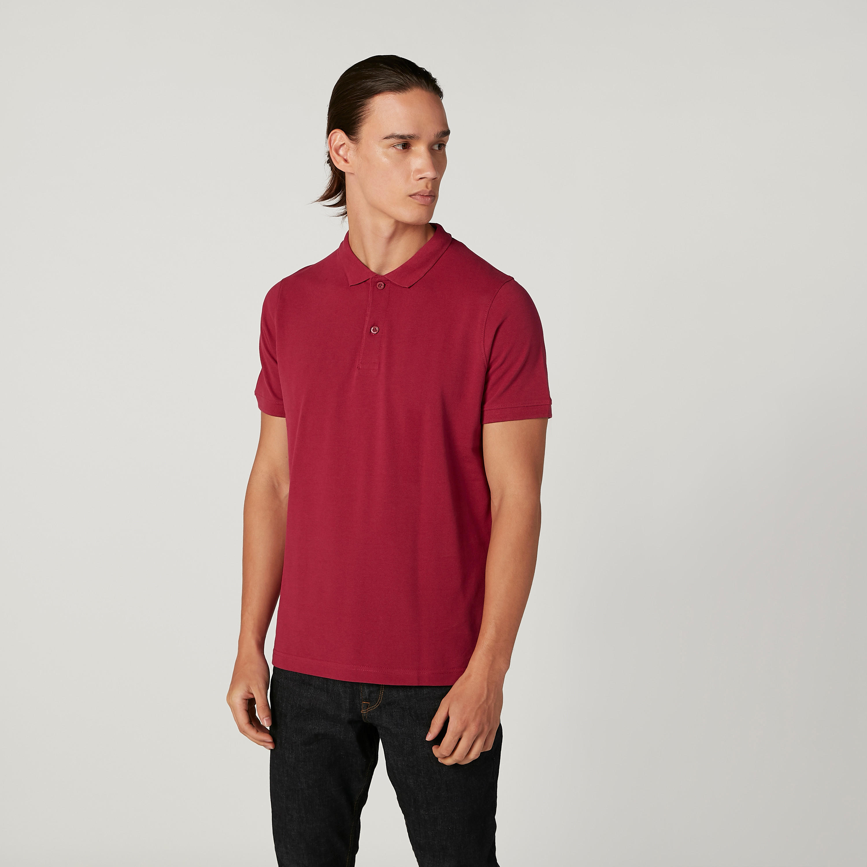 تيشيرت بولو سادة بأكمام قصيرة-men-clothing-tshirtsandpolos-polos-image-7