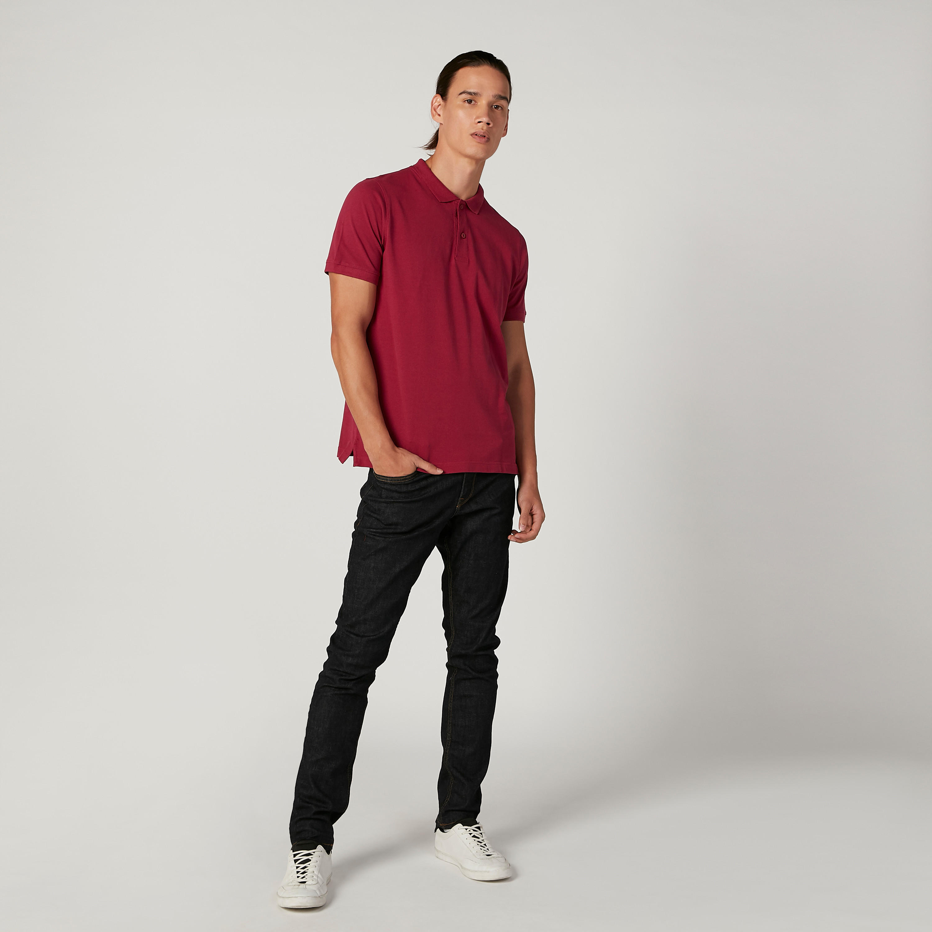 تيشيرت بولو سادة بأكمام قصيرة-men-clothing-tshirtsandpolos-polos-image-8