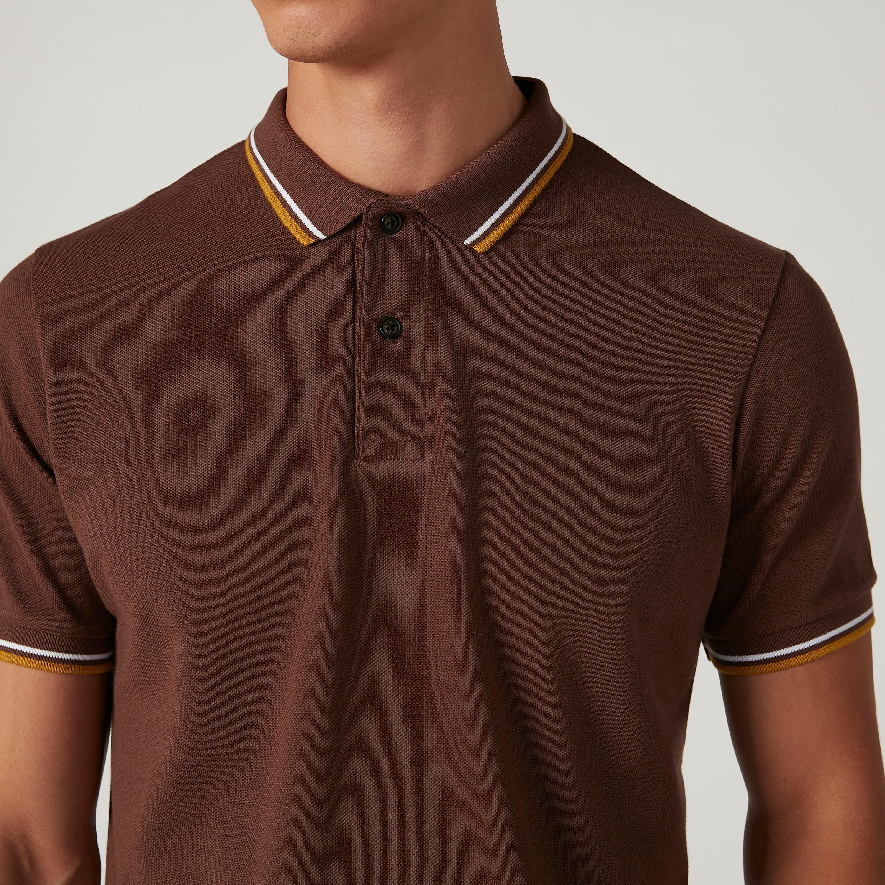 تيشيرت بولو سادة بأكمام قصيرة-men-clothing-tshirtsandpolos-polos-image-2