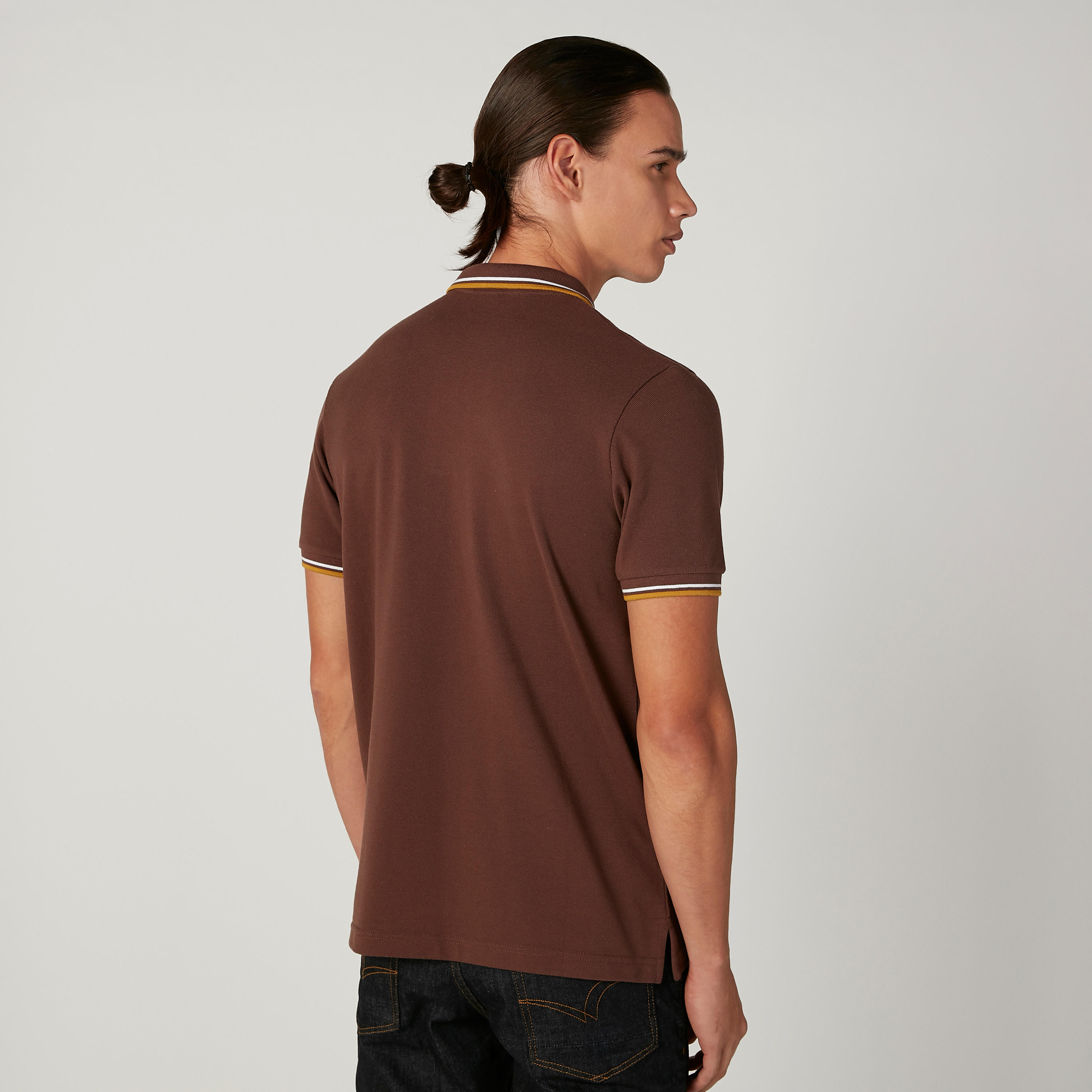 تيشيرت بولو سادة بأكمام قصيرة-men-clothing-tshirtsandpolos-polos-image-1
