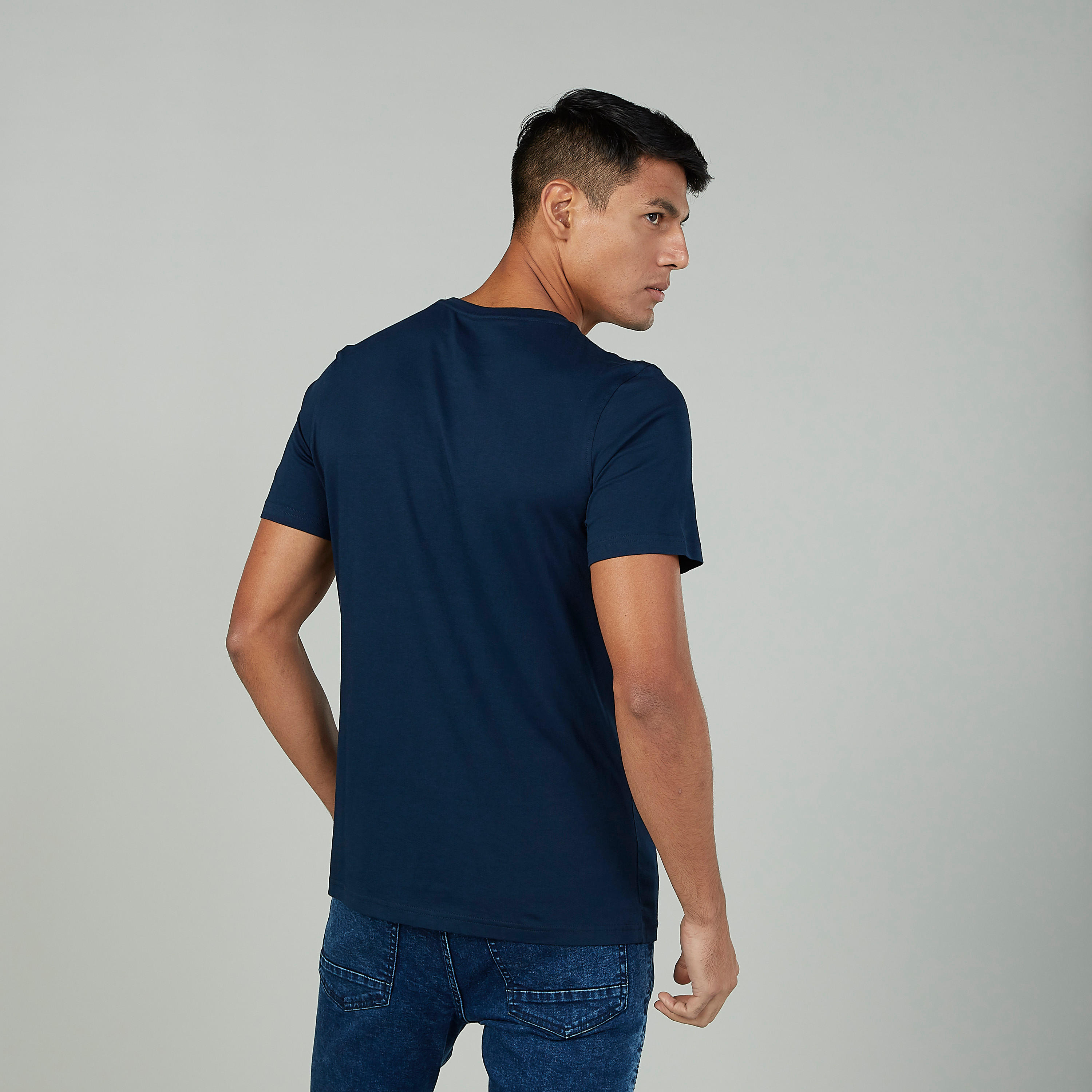 Slim Fit Printed T-shirt with Crew Neck and Short Sleeves-men-clothing-tshirtsandpolos-tshirts-image-4