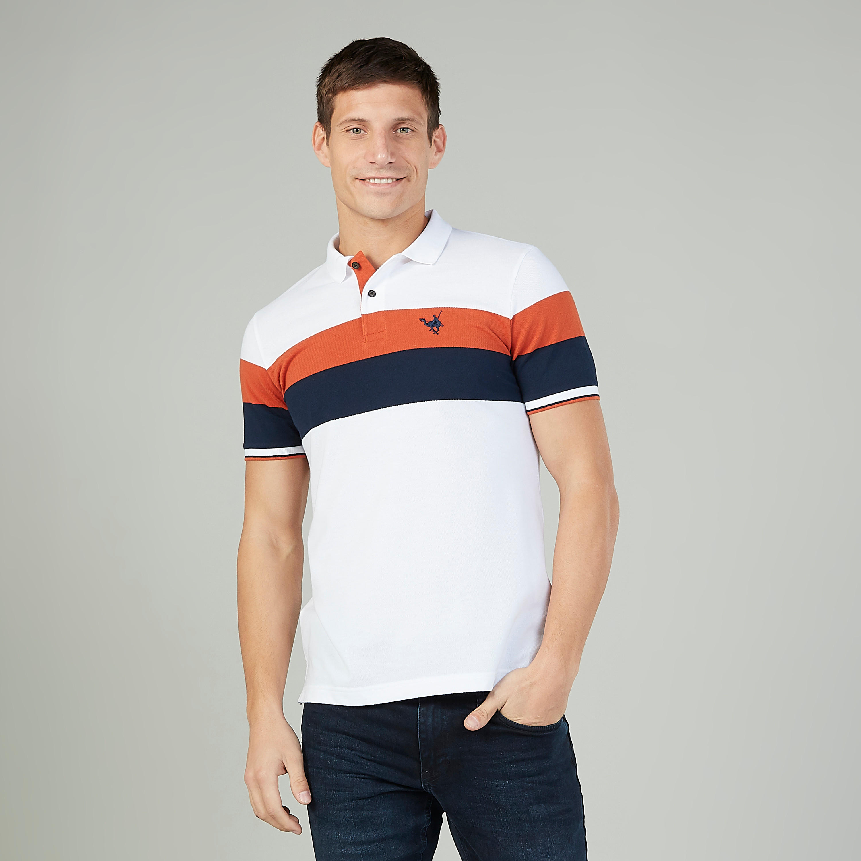 تيشيرت بولو مخطّط بأكمام قصيرة-men-clothing-tshirtsandpolos-polos-image-1