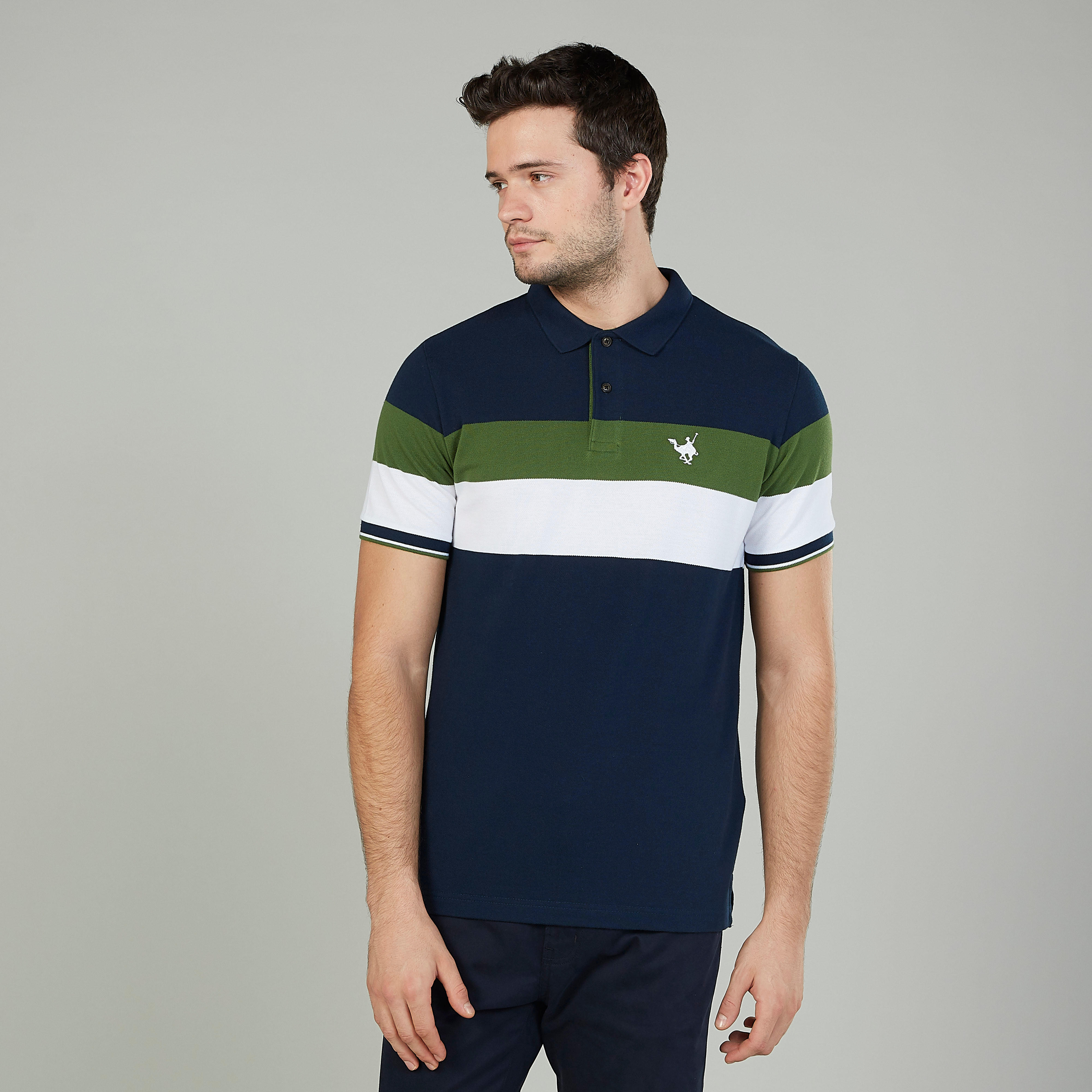 تيشيرت بولو مخطّط بأكمام قصيرة-men-clothing-tshirtsandpolos-polos-image-1