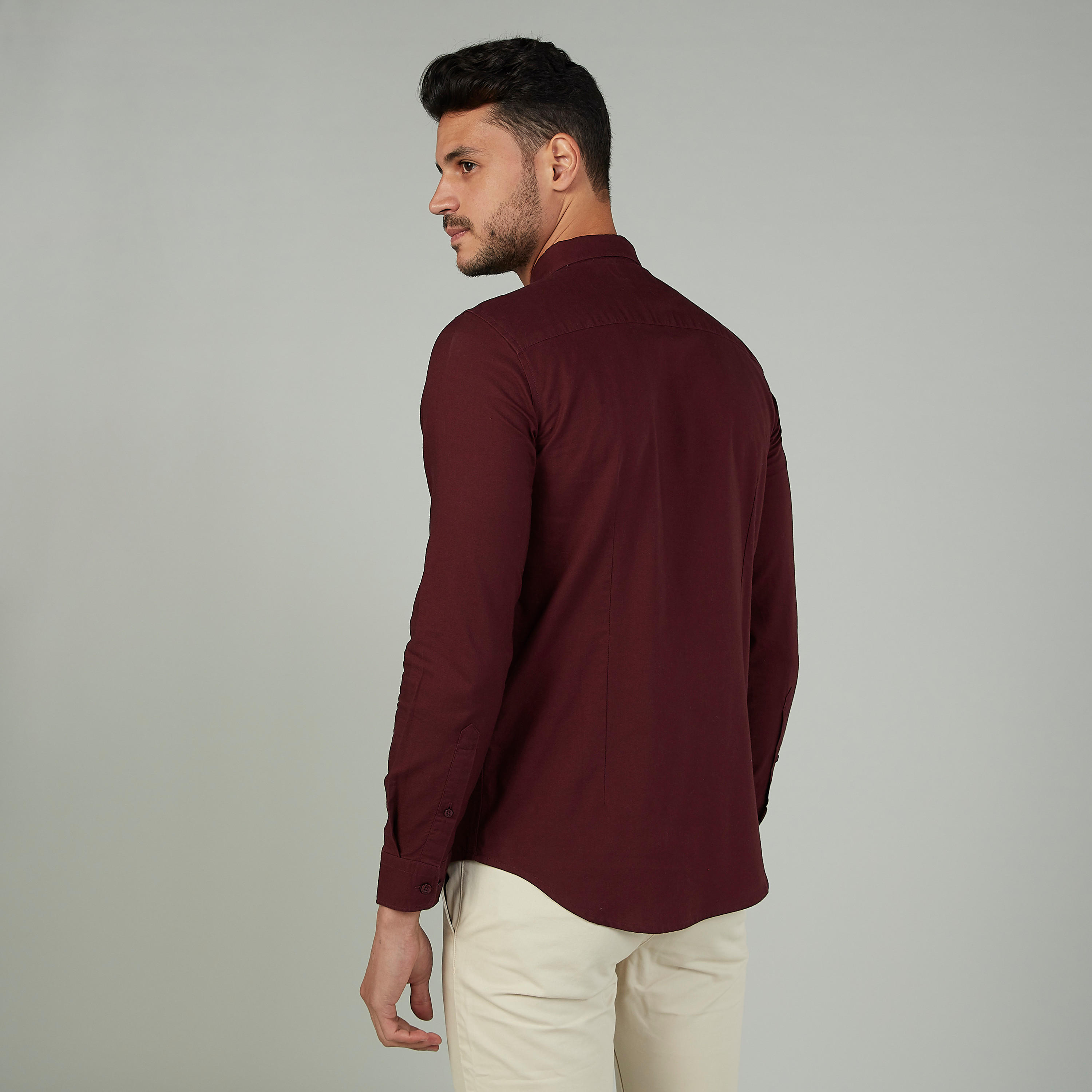 تيشيرت مستدام سليم بارز الملمس بياقة بولو -men-clothing-shirts-image-4