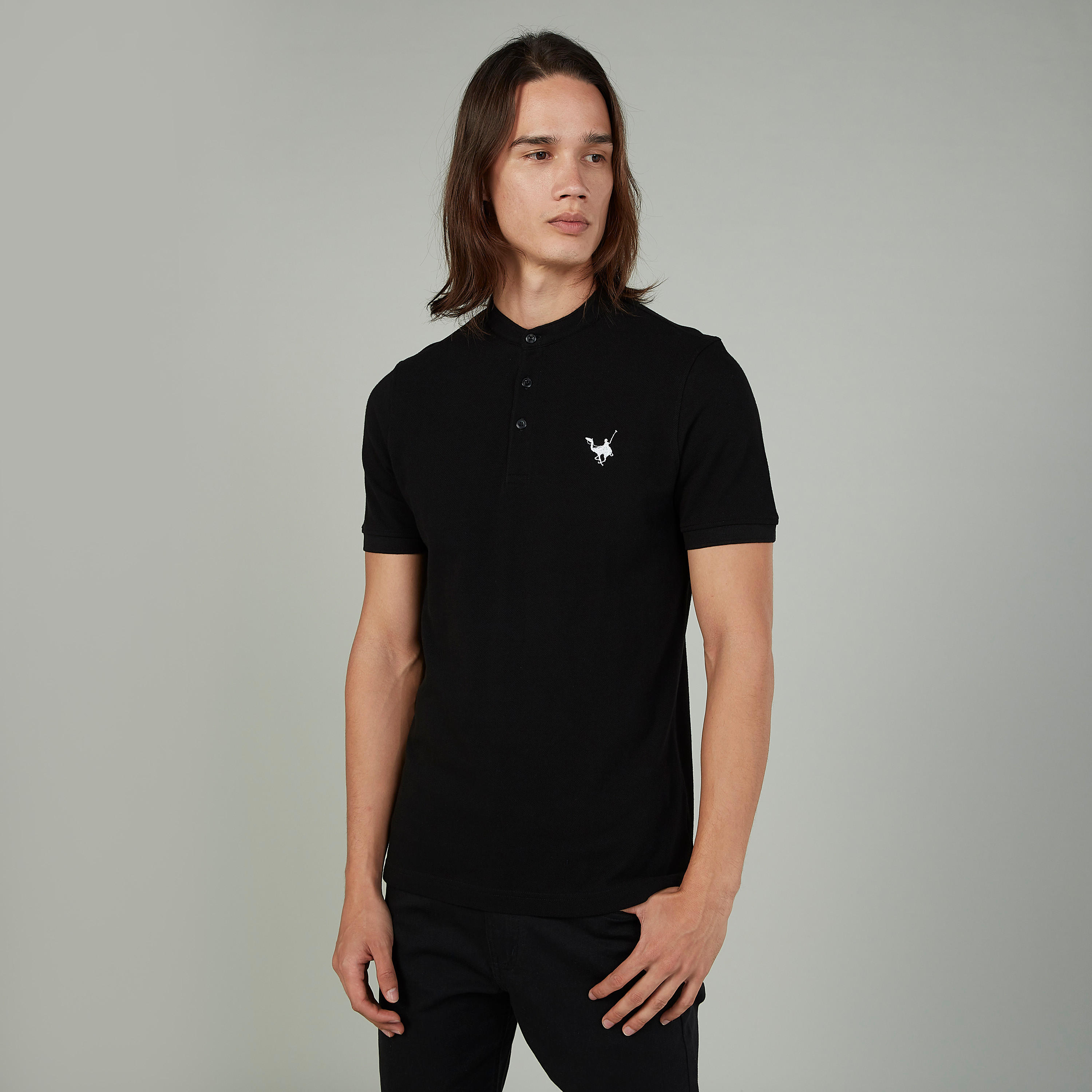 تيشيرت سادة  بياقة بولو وأكمام قصيرة-men-clothing-tshirtsandpolos-polos-image-1