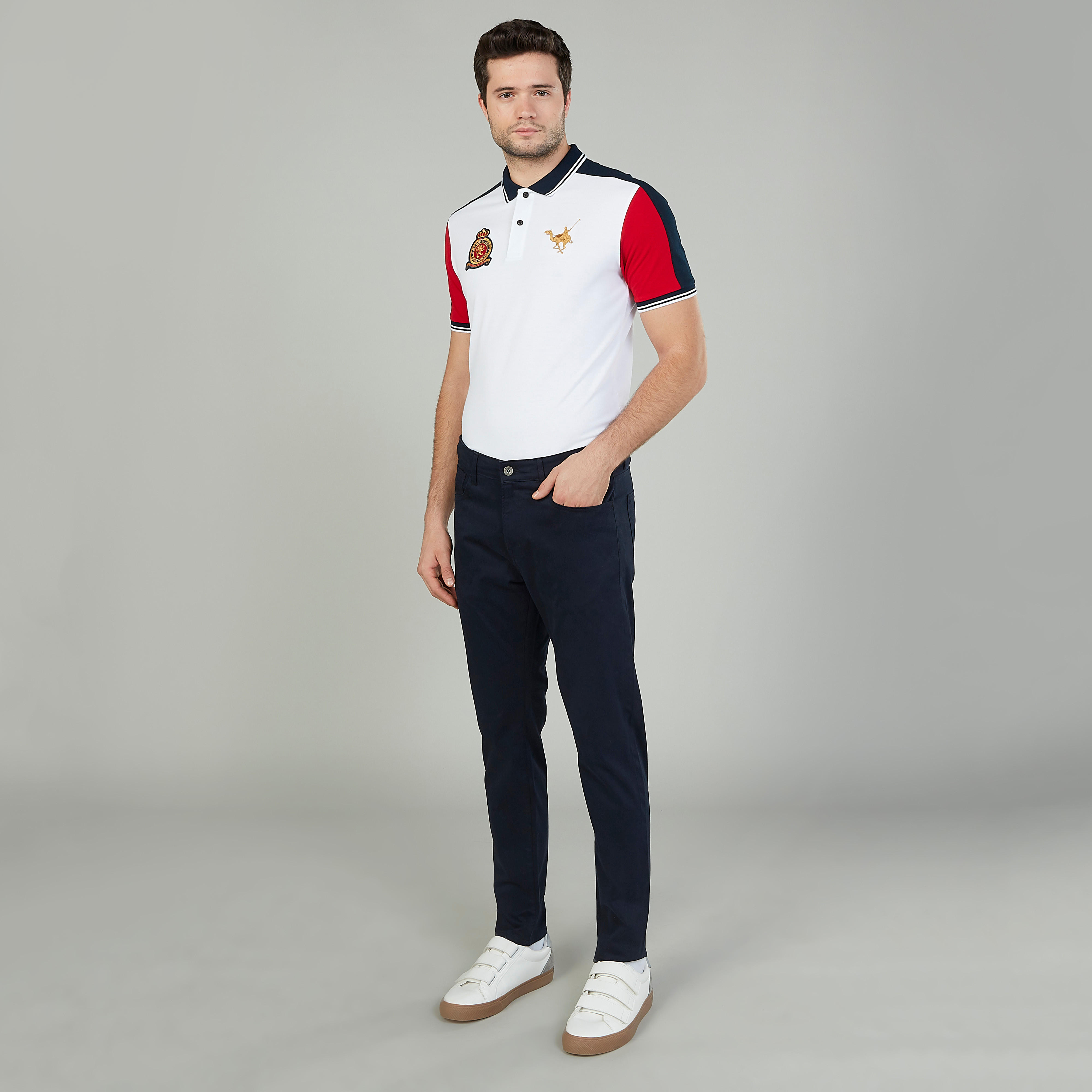 تيشيرت مستدام بولو سليم فيت بارز الملمس بأكمام قصيرة-men-clothing-tshirtsandpolos-polos-image-2