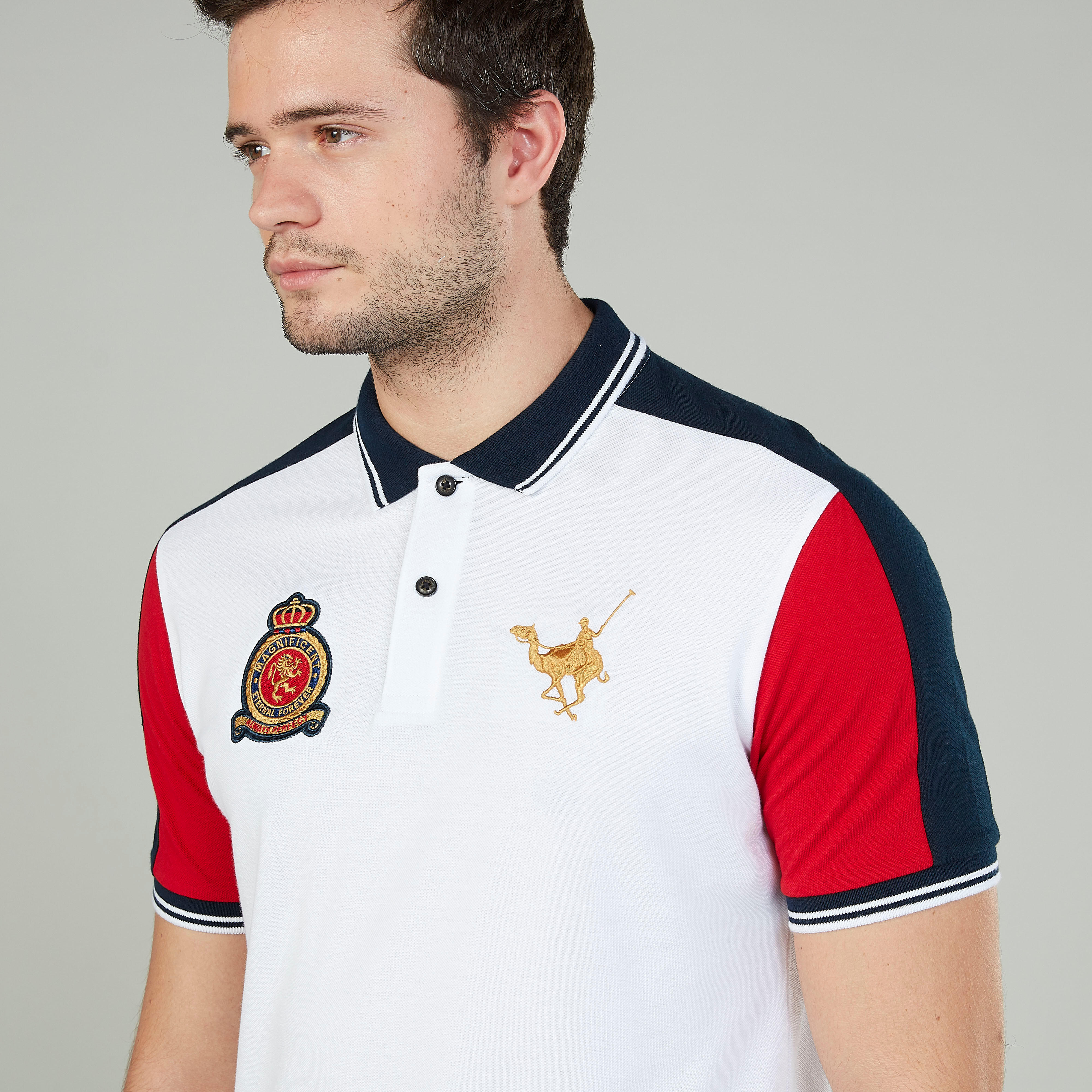 تيشيرت مستدام بولو سليم فيت بارز الملمس بأكمام قصيرة-men-clothing-tshirtsandpolos-polos-image-3