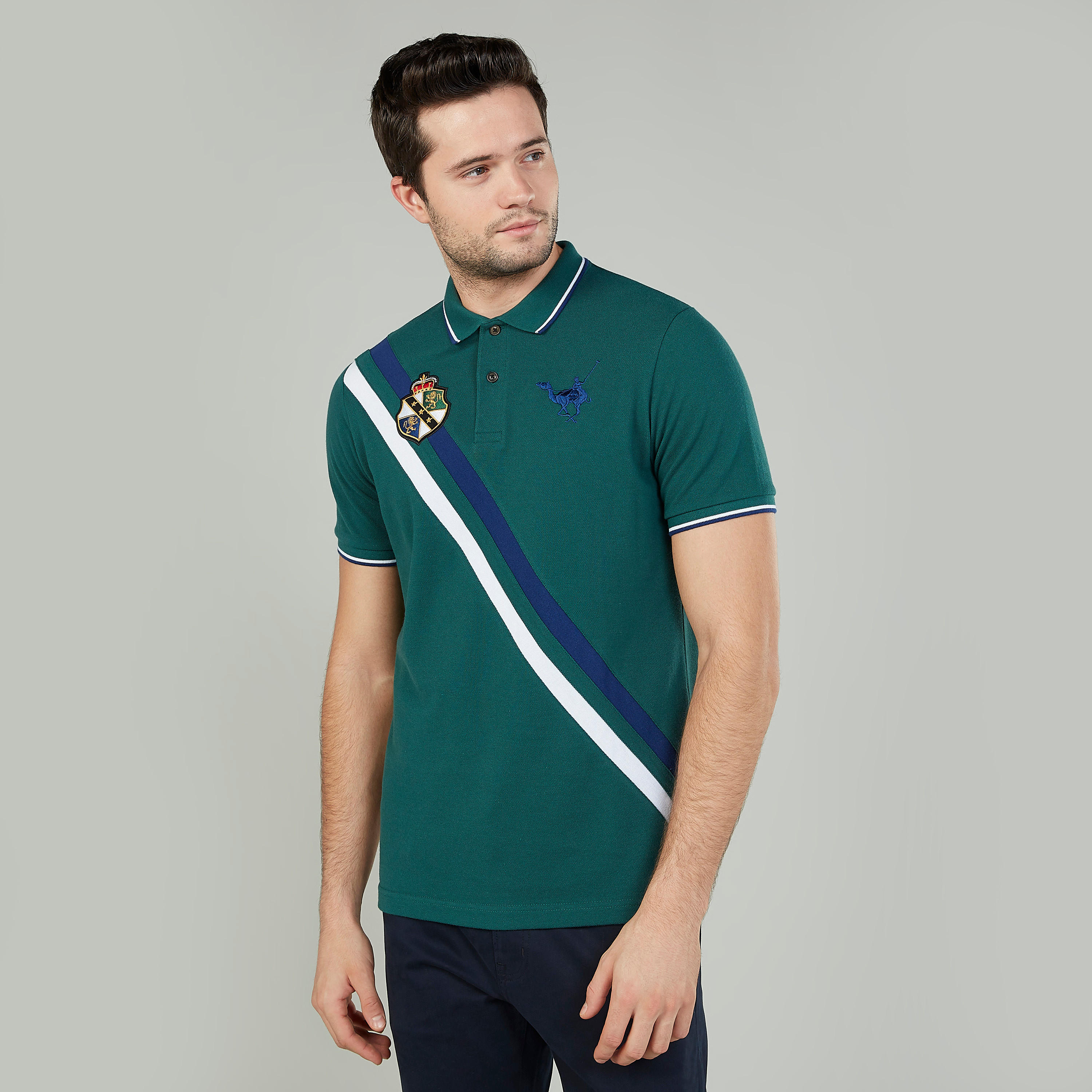 تيشيرت مستدام بولو سليم فيت بارز الملمس -men-clothing-tshirtsandpolos-polos-image-1