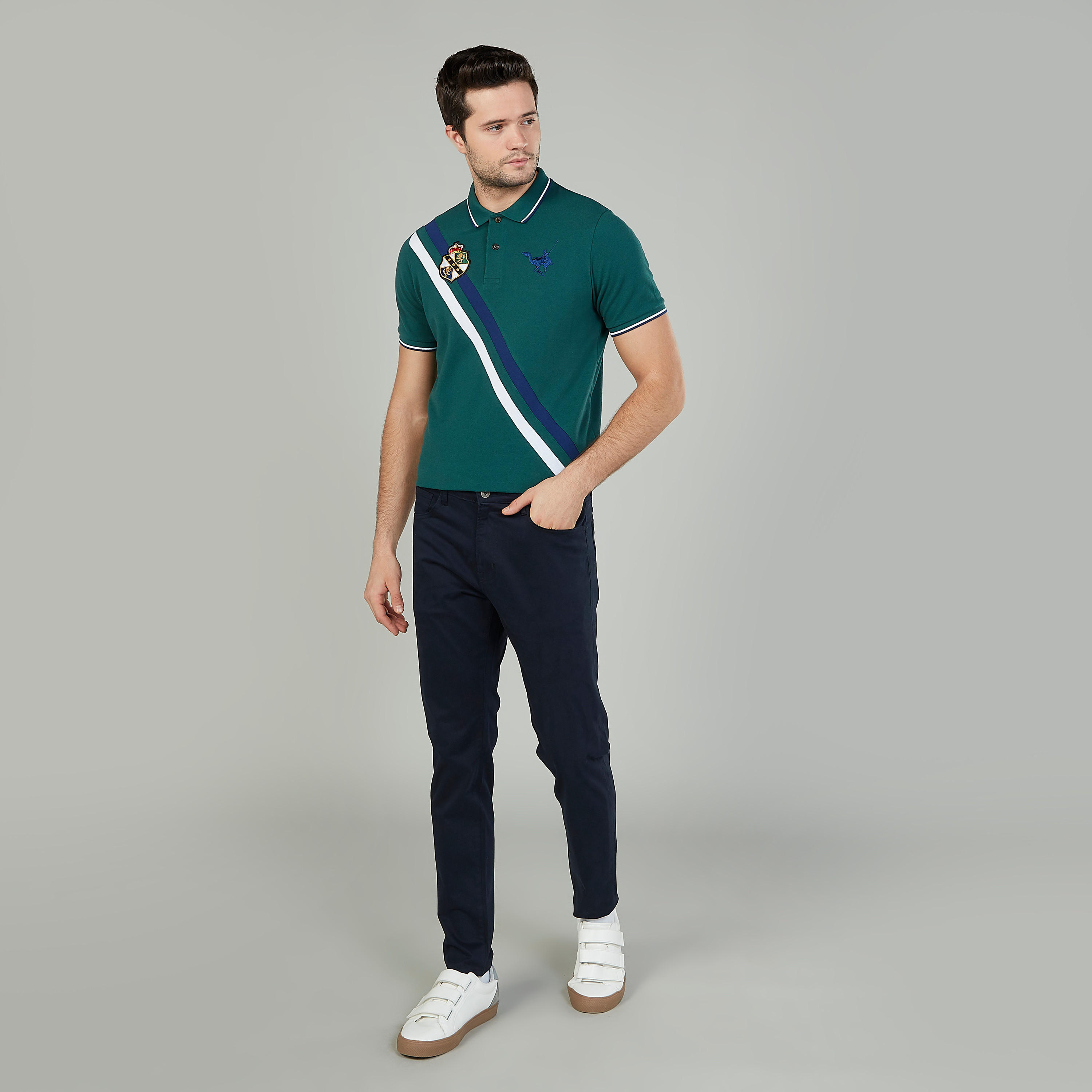تيشيرت مستدام بولو سليم فيت بارز الملمس -men-clothing-tshirtsandpolos-polos-image-2