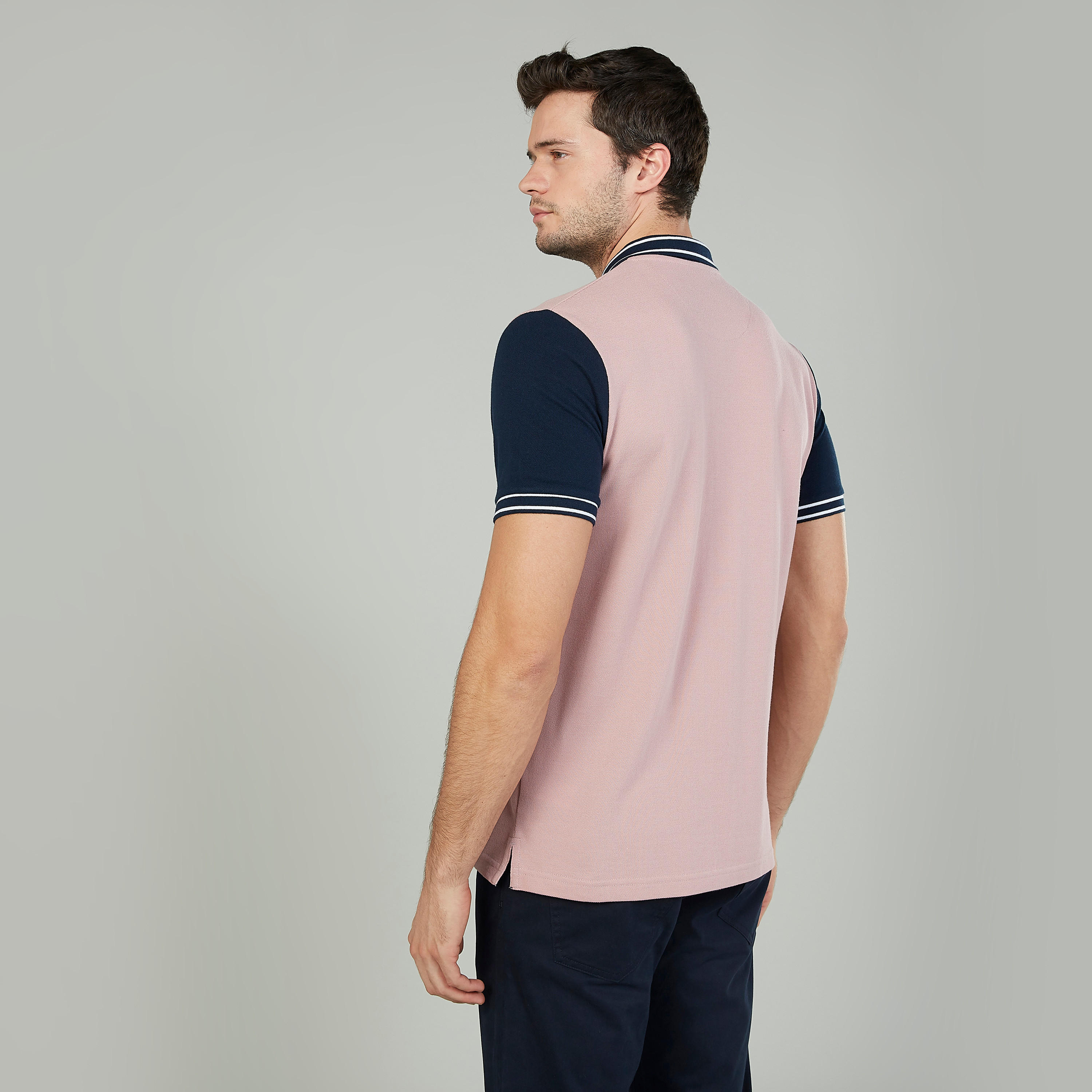 تيشيرت مستدام بولو سليم بارز الملمس بأكمام قصيرة  -men-clothing-tshirtsandpolos-polos-image-4