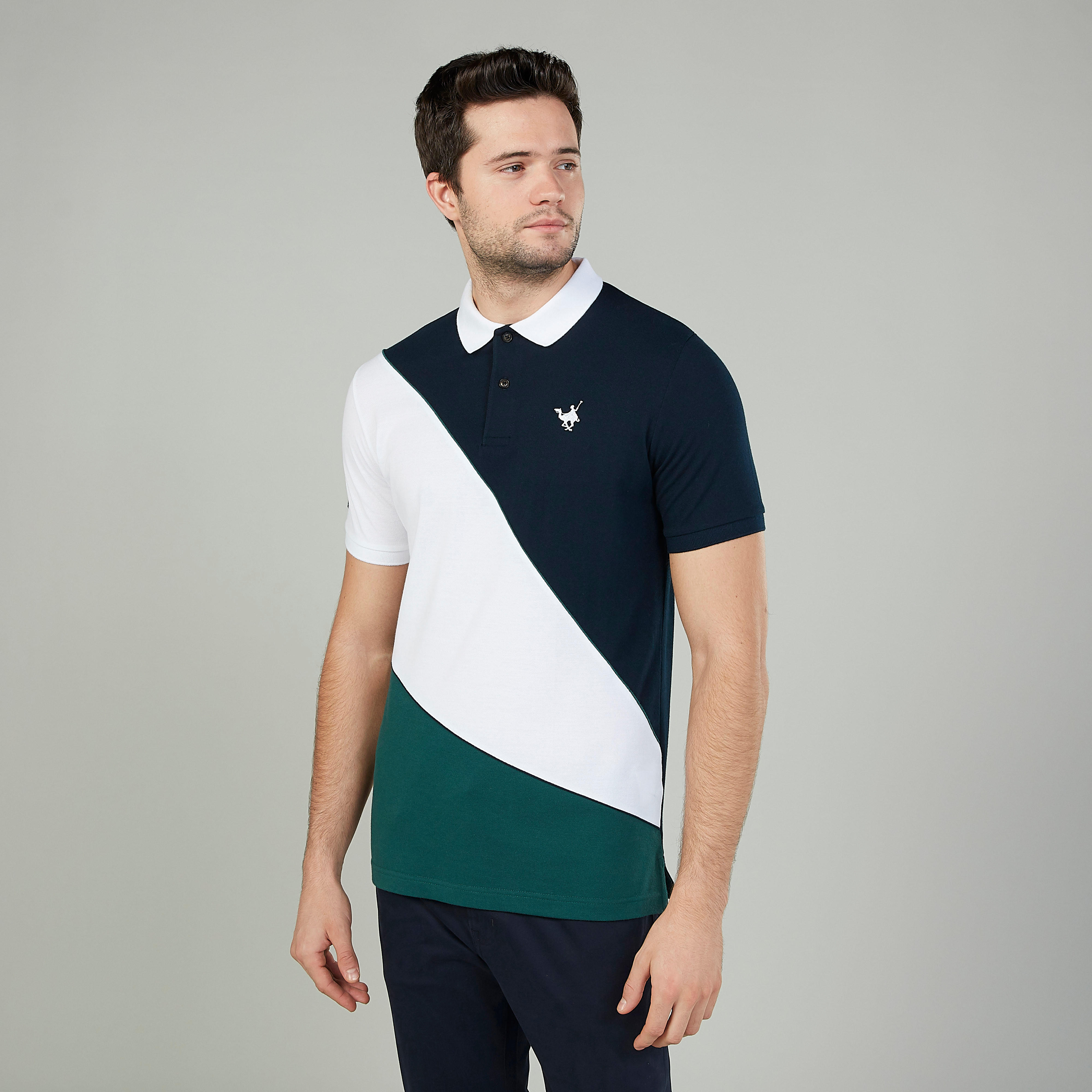 Sustainable Slim Fit Textured T-shirt with Polo Neck-men-clothing-tshirtsandpolos-polos-image-1