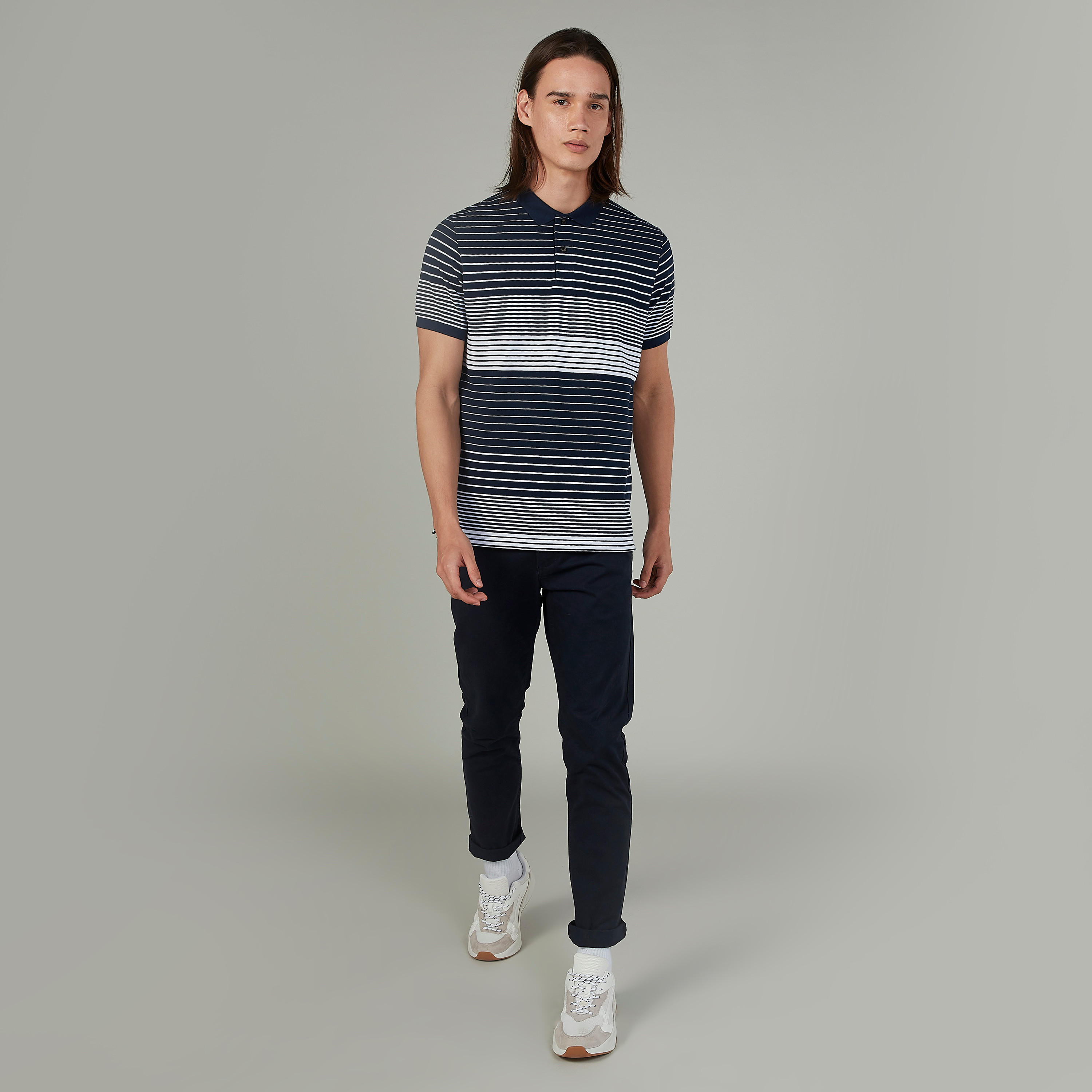 تيشيرت بولو مخطط بأكمام قصيرة-men-clothing-tshirtsandpolos-polos-image-2