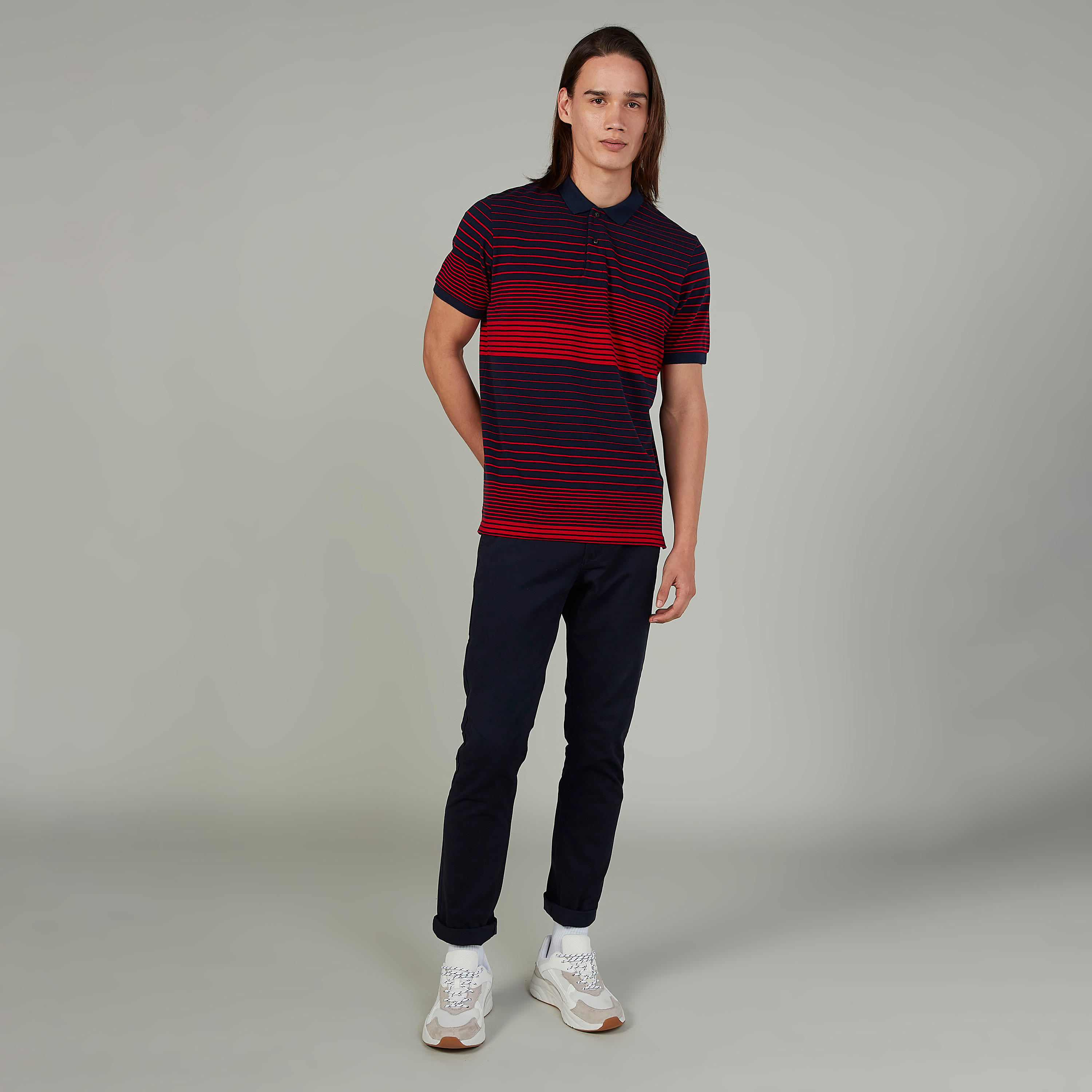 تيشيرت بولو مخطّط بأكمام قصيرة-men-clothing-tshirtsandpolos-polos-image-2