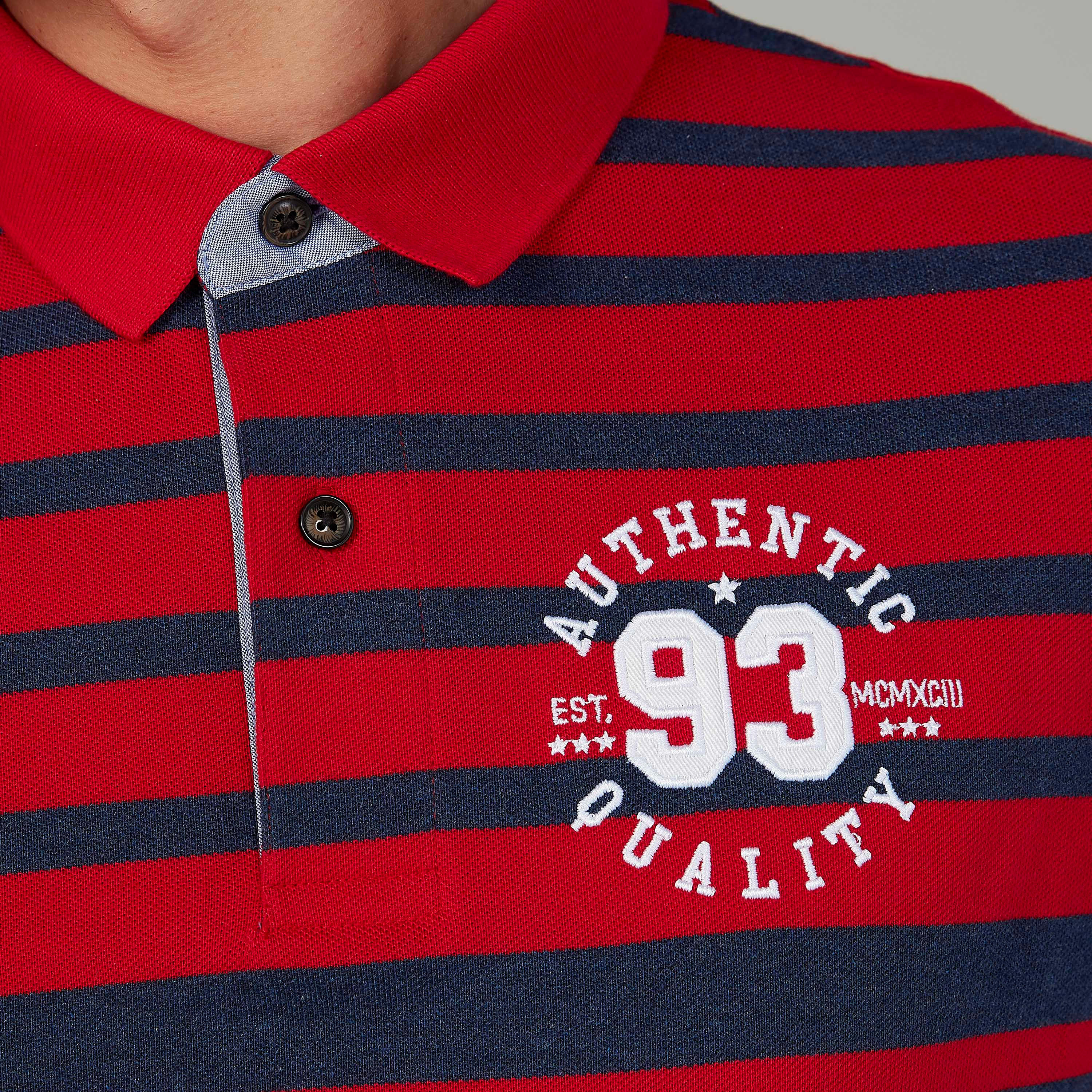 تيشيرت مستدام بأكمام قصيرة وطبعات سمايلي وورلد-men-clothing-tshirtsandpolos-polos-image-3