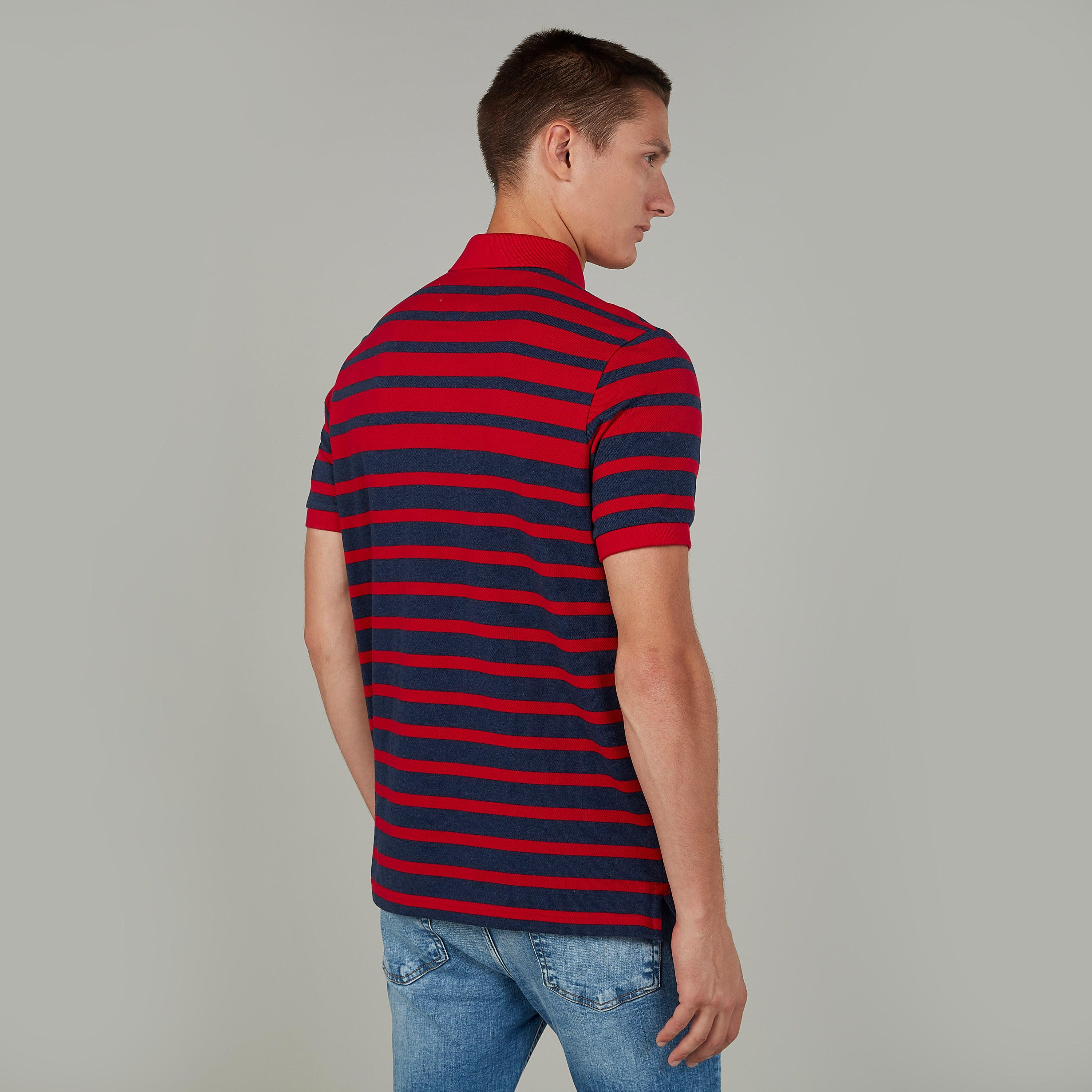 تيشيرت مستدام بأكمام قصيرة وطبعات سمايلي وورلد-men-clothing-tshirtsandpolos-polos-image-4