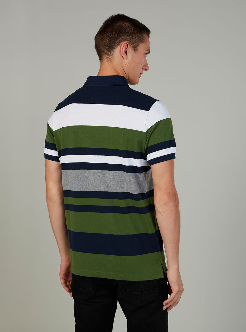 تيشيرت مستدام مقلّم بياقة بولو وأكمام قصيرة-men-clothing-tshirtsandpolos-polos-image-4