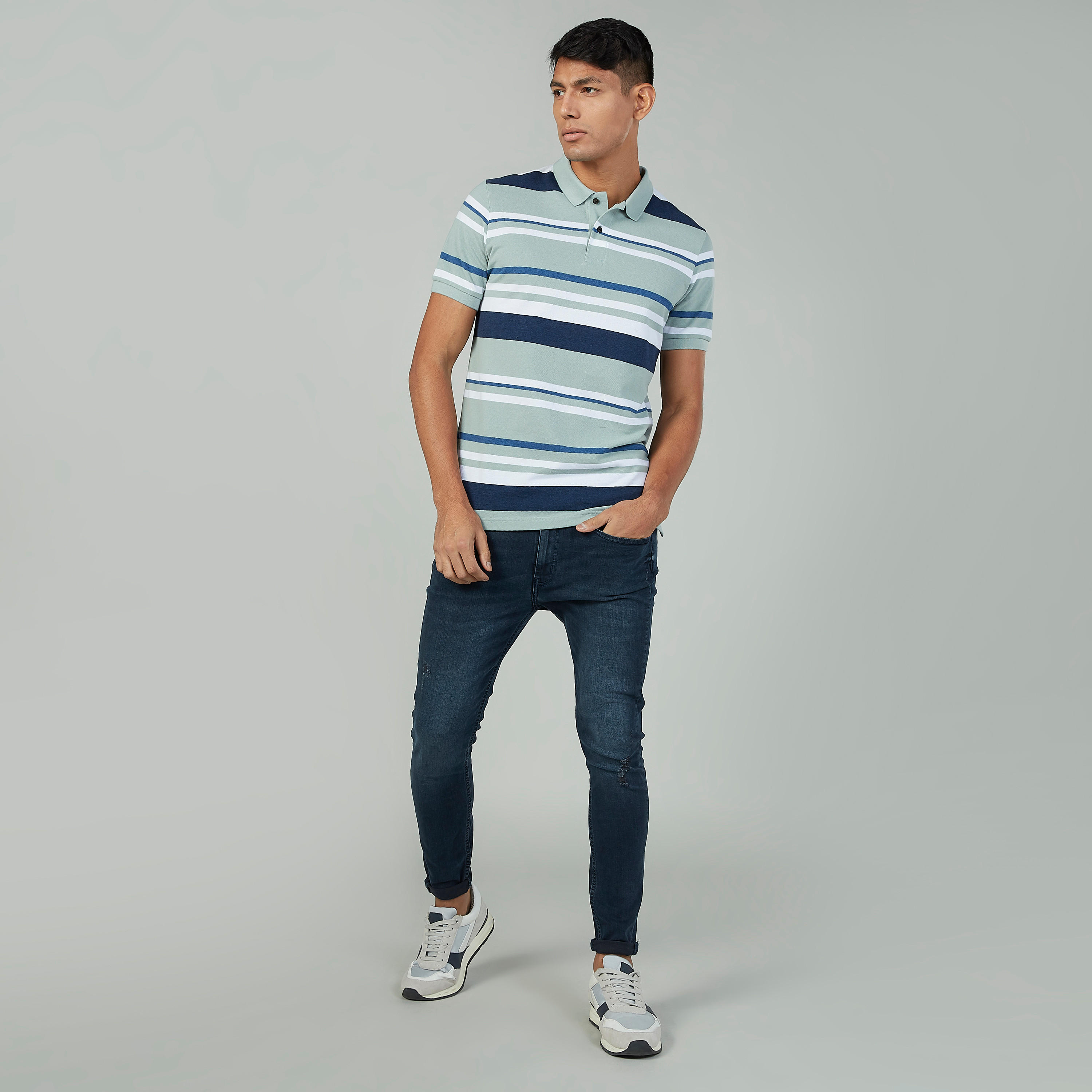 تيشيرت مخطّط بياقة بولو وأكمام قصيرة-men-clothing-tshirtsandpolos-polos-image-2