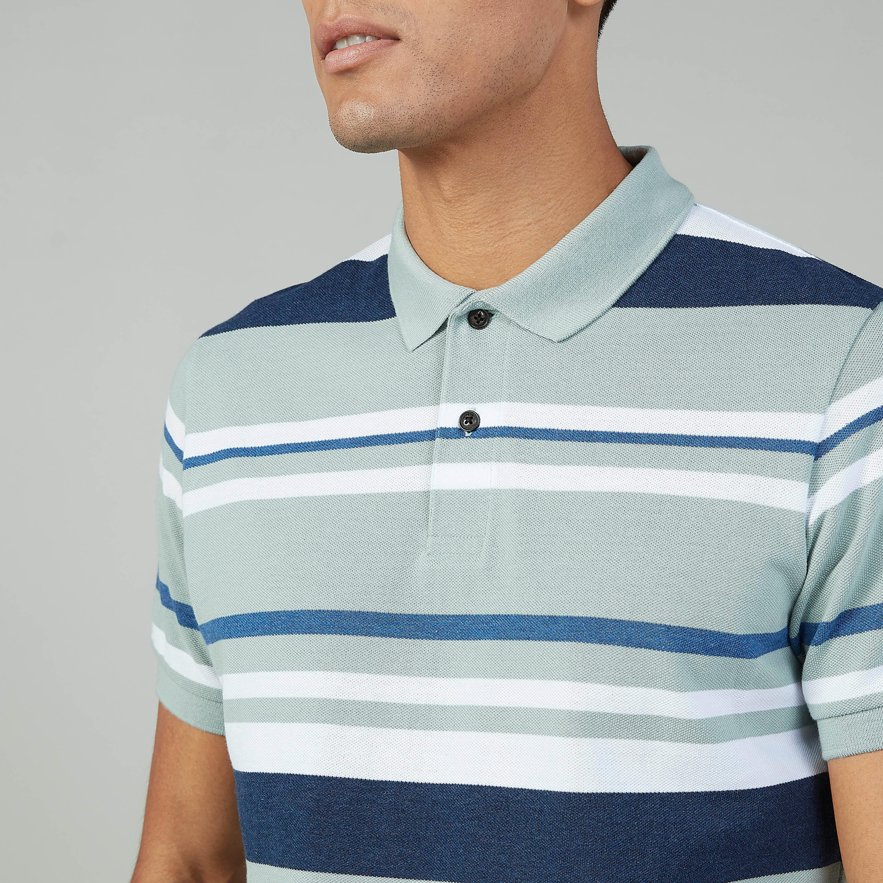 تيشيرت مخطّط بياقة بولو وأكمام قصيرة-men-clothing-tshirtsandpolos-polos-image-3