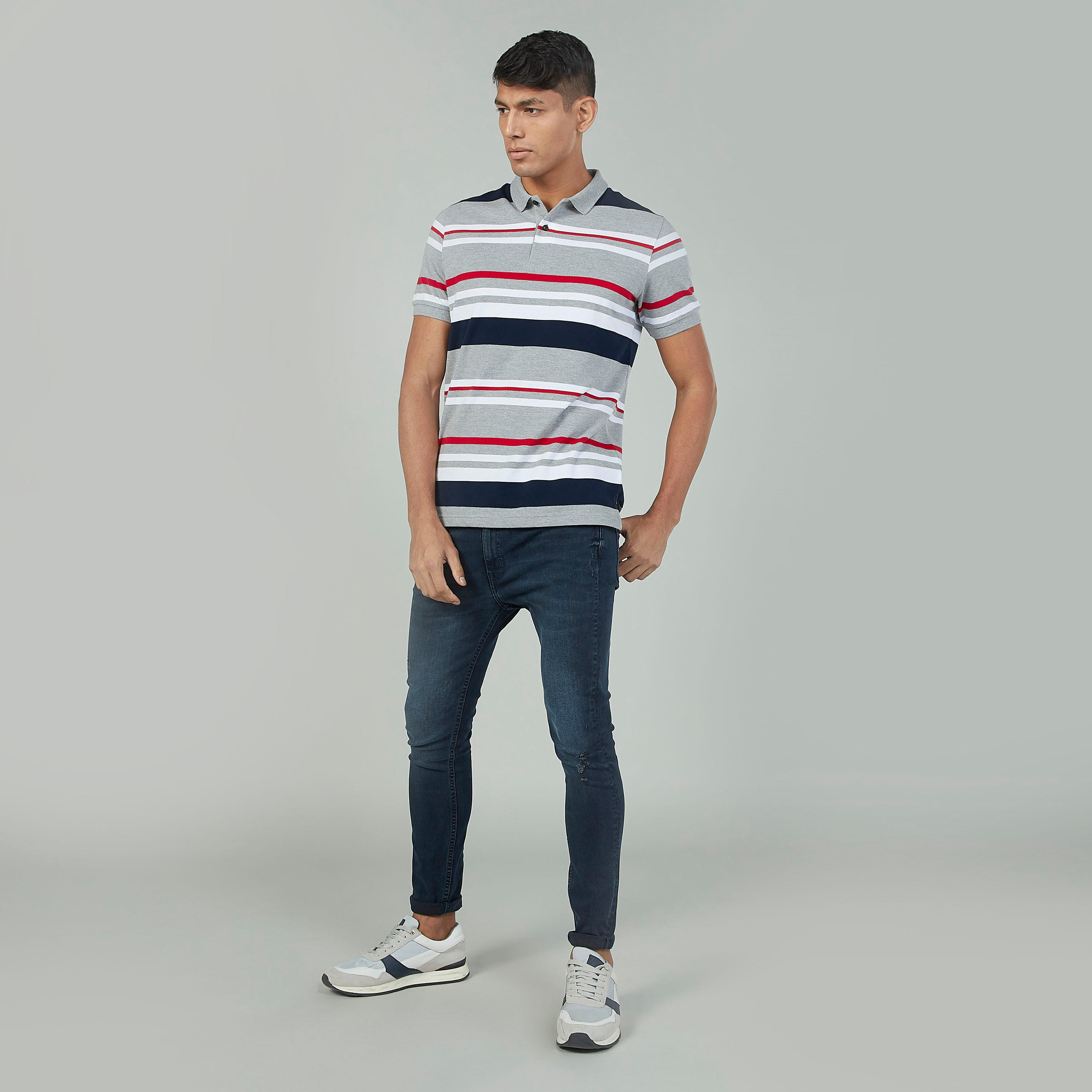 تيشيرت مخطّط بياقة بولو وأكمام قصيرة-men-clothing-tshirtsandpolos-polos-image-2