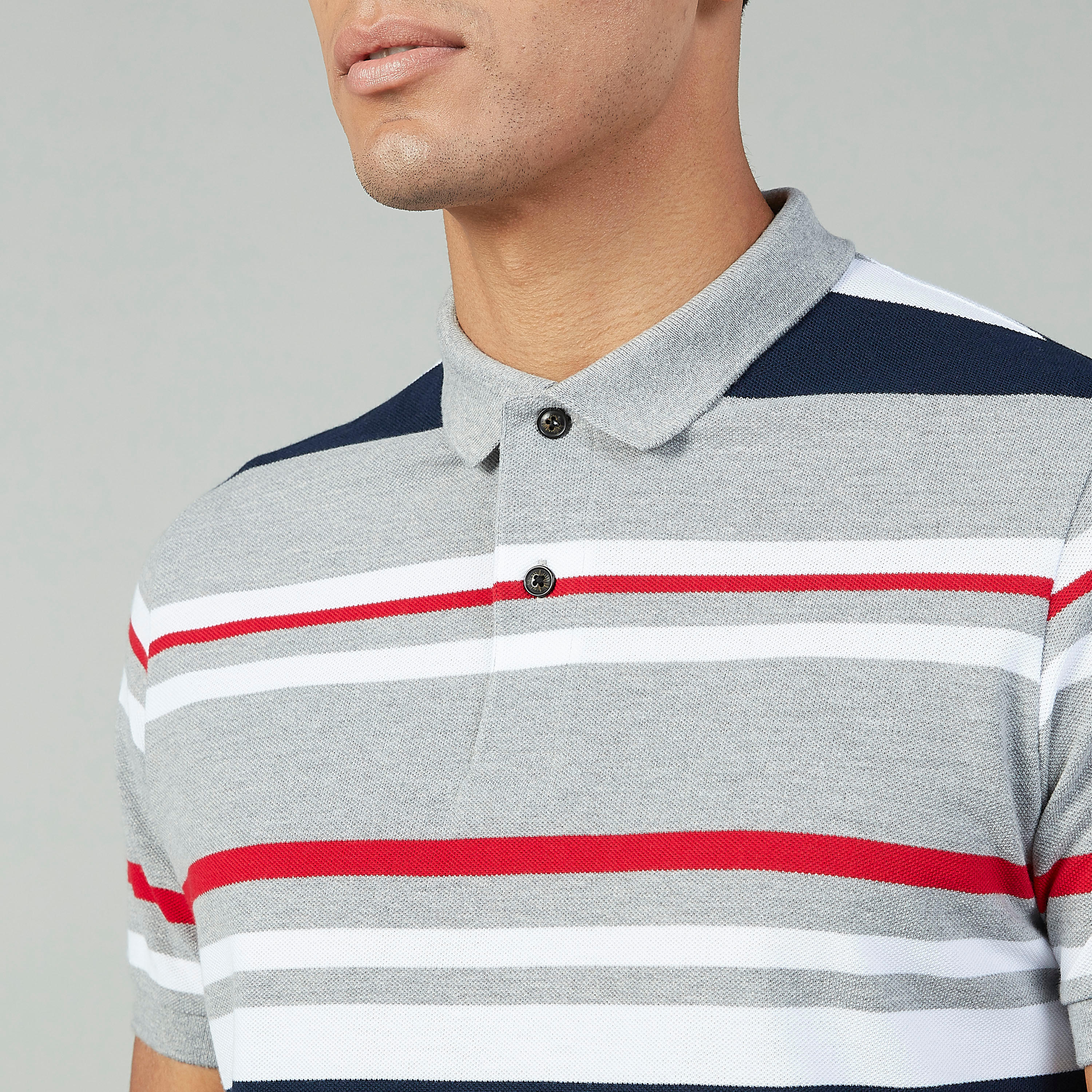 تيشيرت مخطّط بياقة بولو وأكمام قصيرة-men-clothing-tshirtsandpolos-polos-image-3
