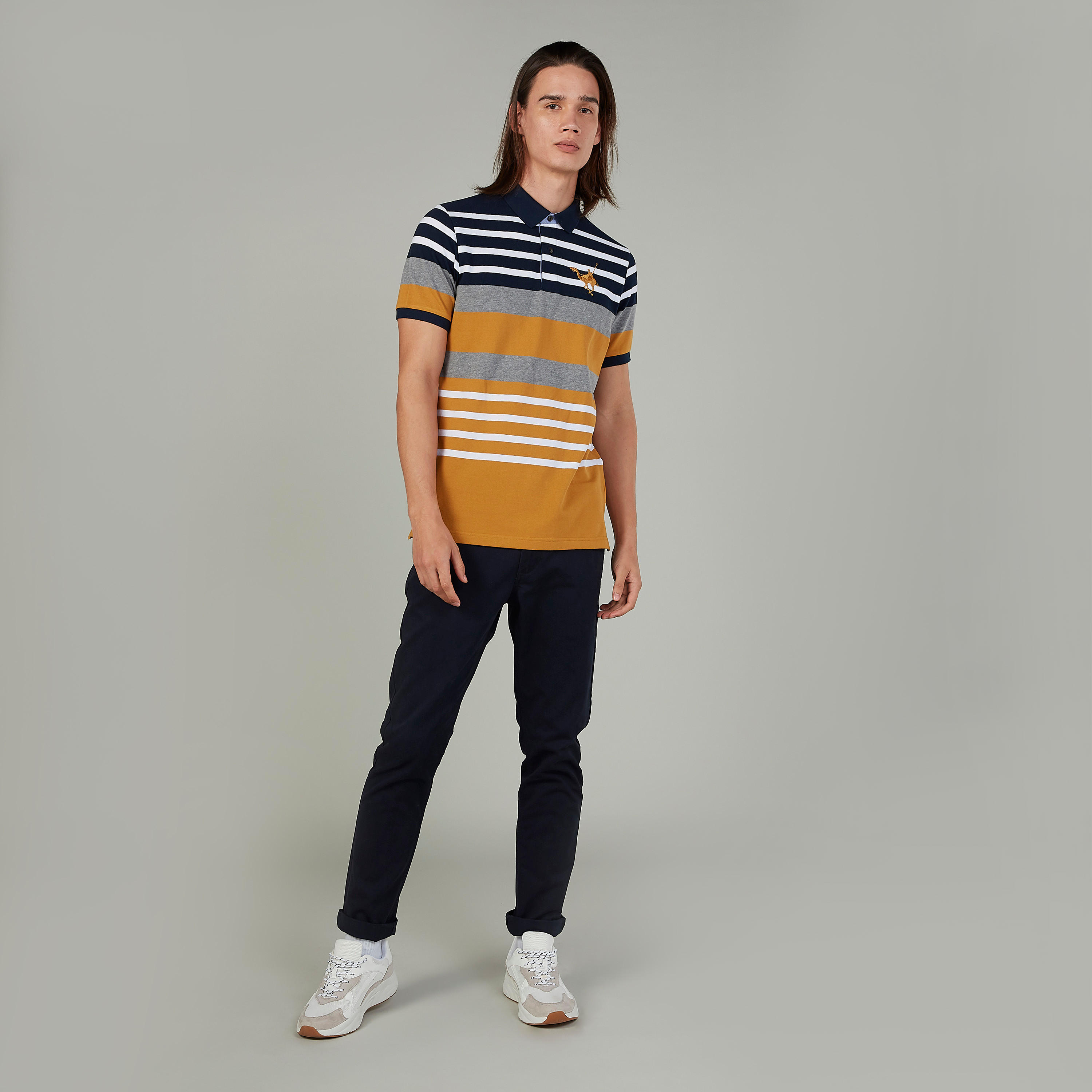 تيشيرت بولو مخطط بأكمام قصيرة-men-clothing-tshirtsandpolos-polos-image-2