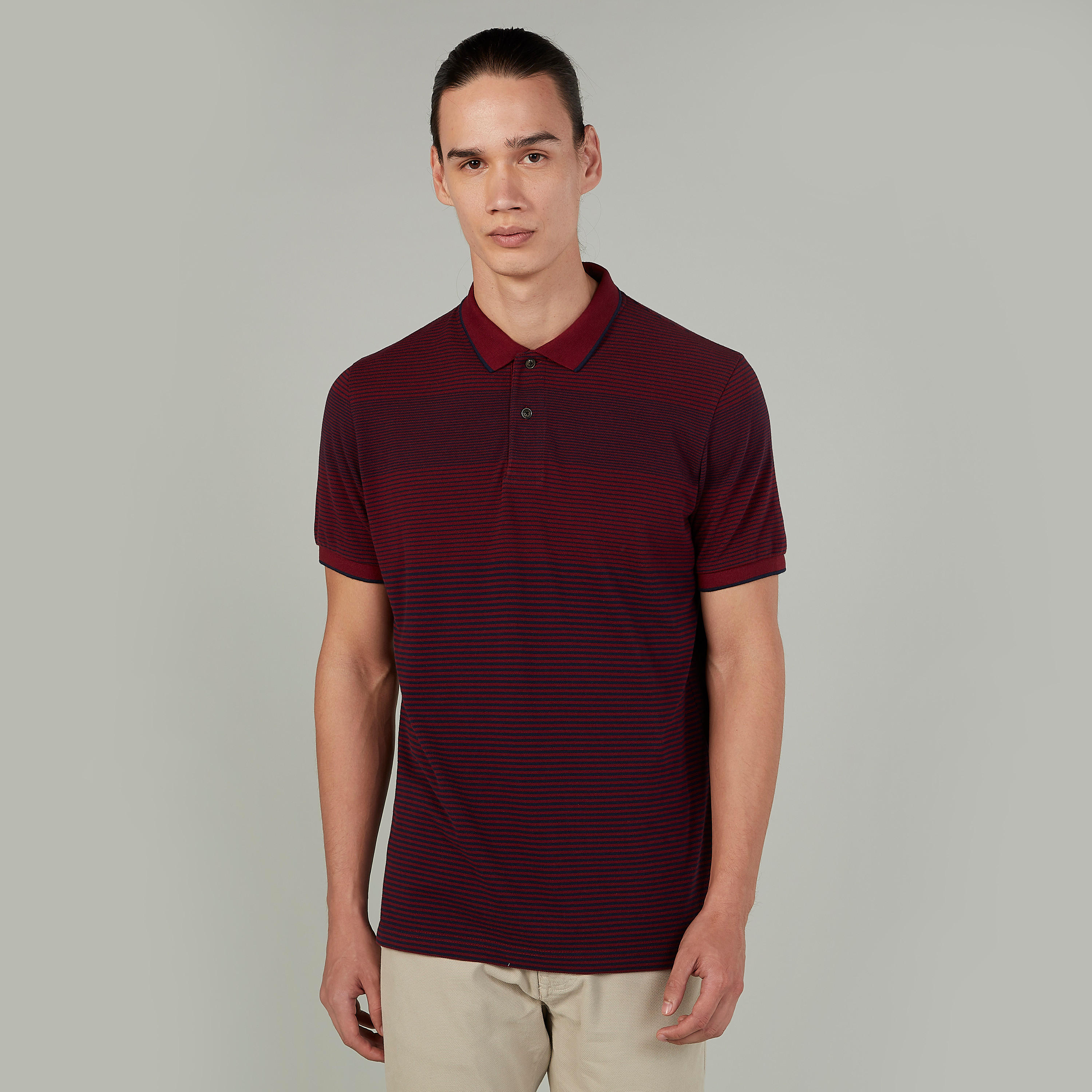 بنطلون رياضي مستدام بخصر مطاطي وطبعات سوبر مان-men-clothing-tshirtsandpolos-polos-image-1