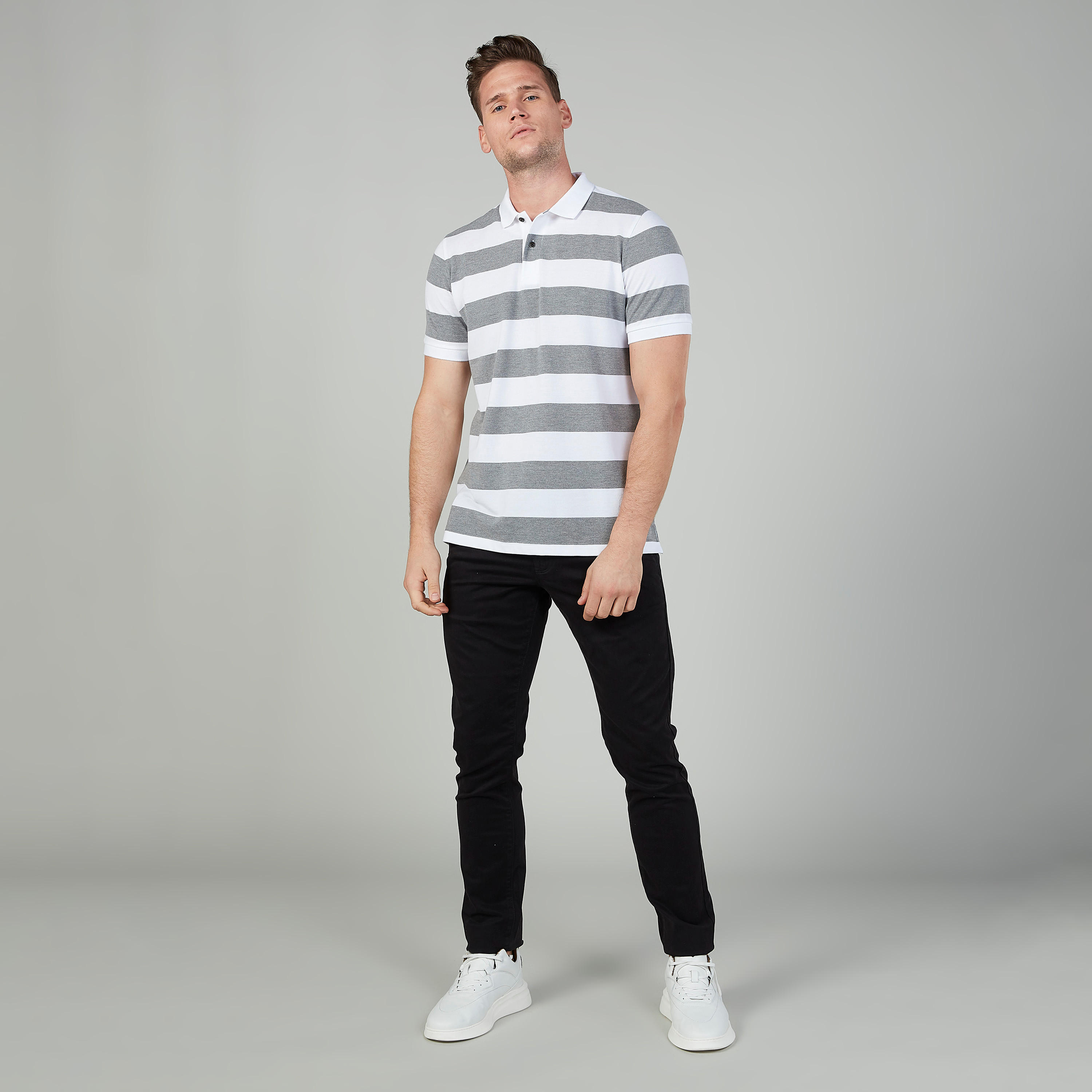 تيشيرت مستدام مقلّم بياقة بولو وأكمام قصيرة -men-clothing-tshirtsandpolos-polos-image-2