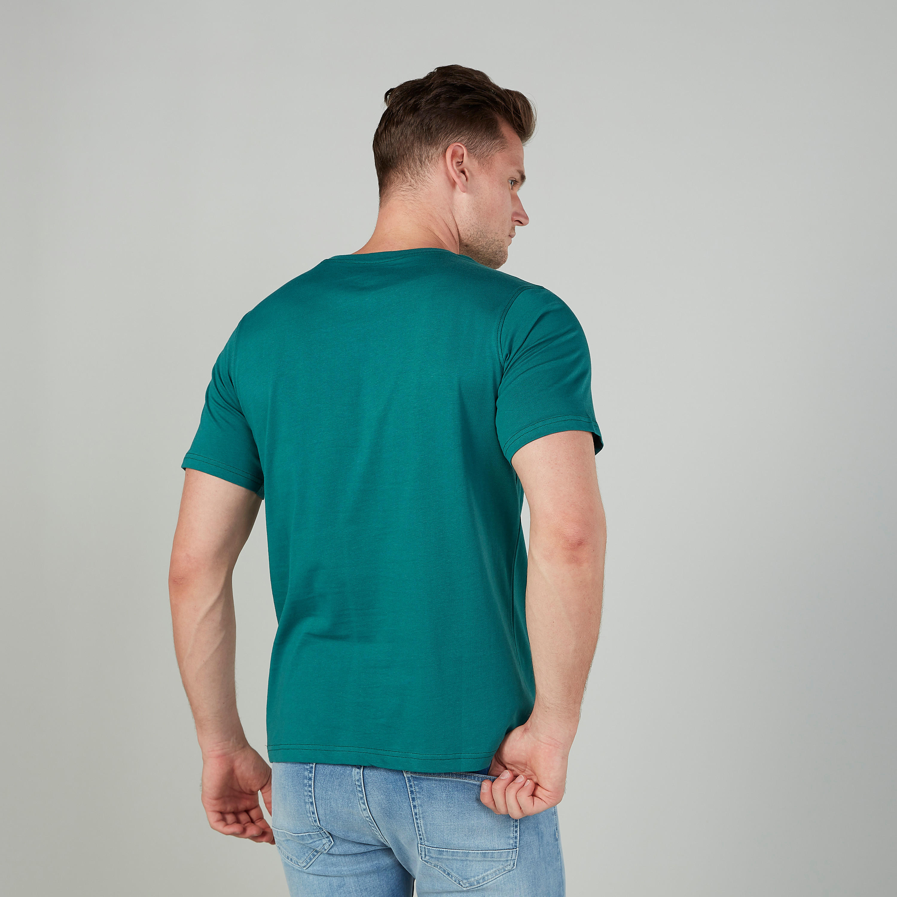 تيشيرت سادة بياقة مستديرة وأكمام قصيرة-men-clothing-tshirtsandpolos-tshirts-image-3