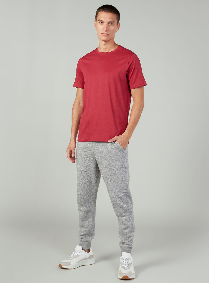 Plain T-shirt with Crew Neck and Short Sleeves-men-clothing-tshirtsandpolos-tshirts-image-2