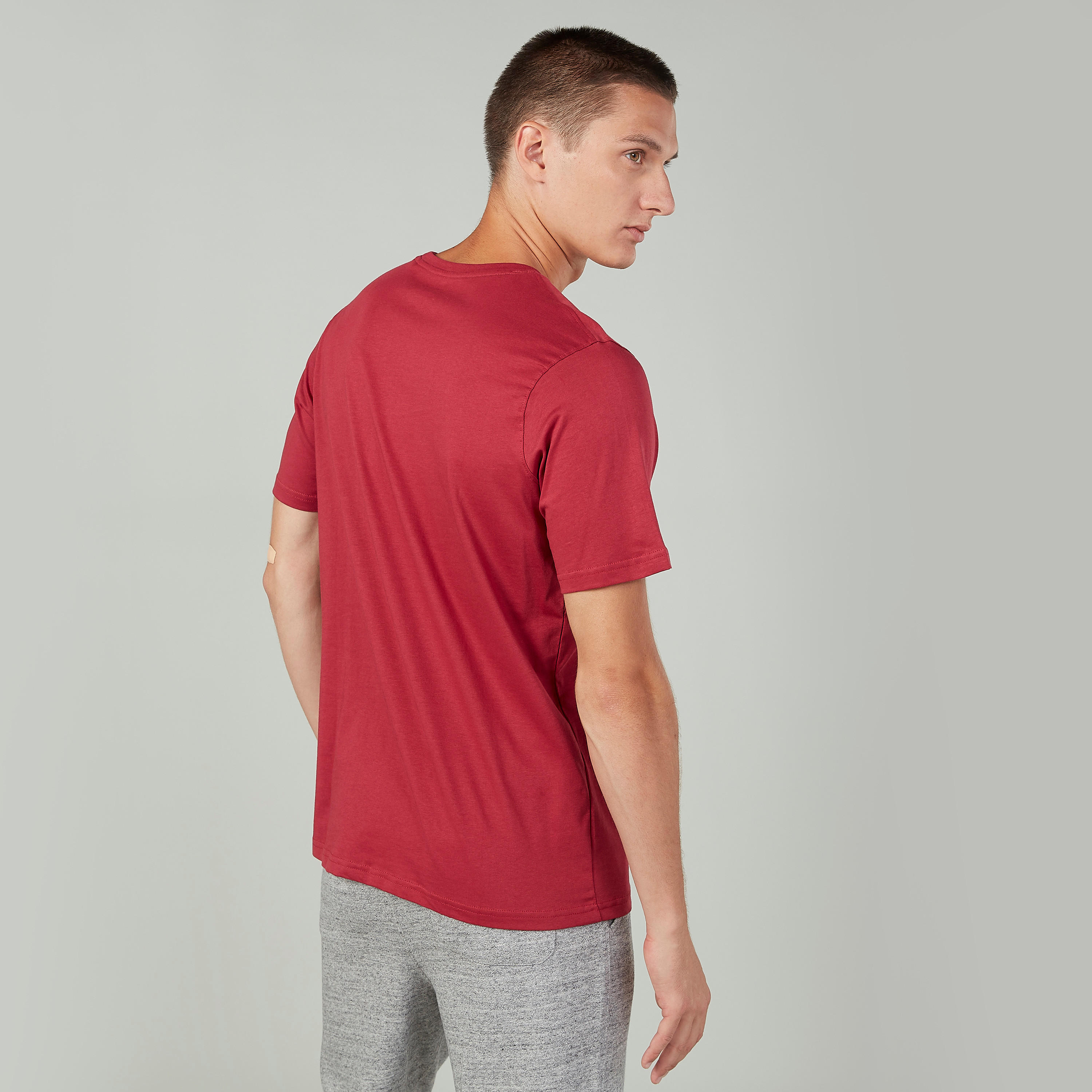 Plain T-shirt with Crew Neck and Short Sleeves-men-clothing-tshirtsandpolos-tshirts-image-3