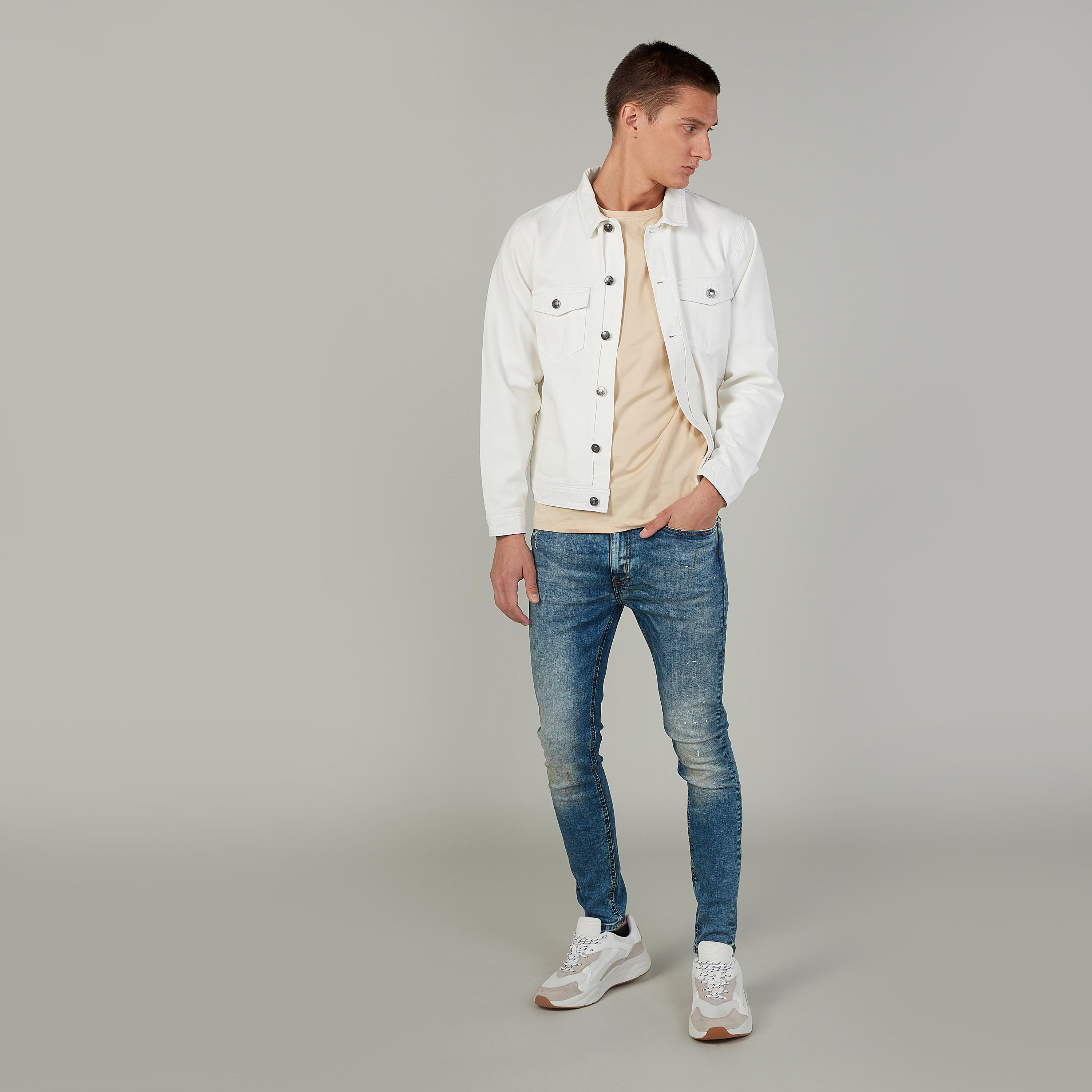 Plain T-shirt with Round Neck and Long Sleeves-men-clothing-tshirtsandpolos-tshirts-image-2
