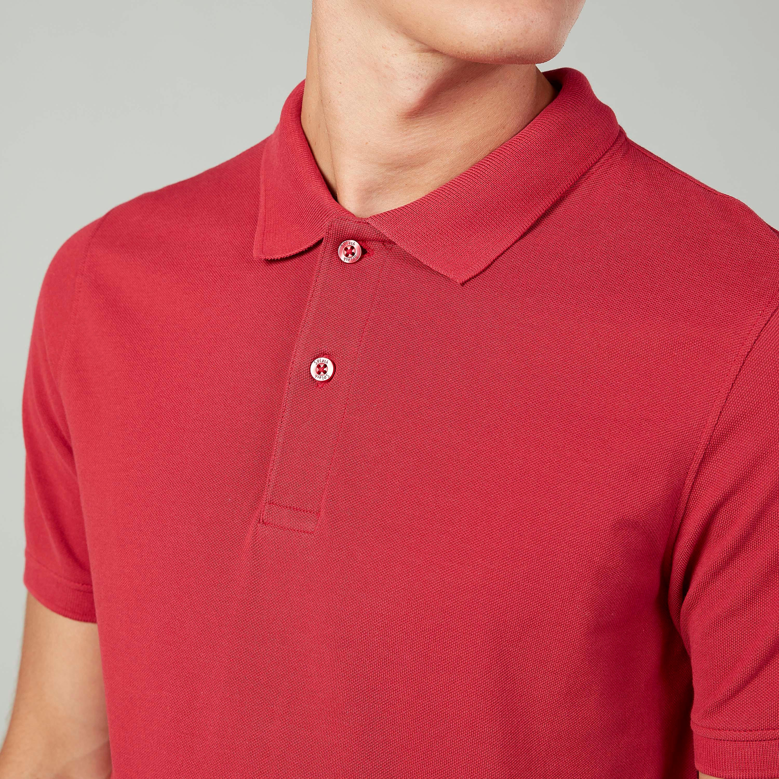 Plain T-shirt with Polo Neck and Short Sleeves-men-clothing-tshirtsandpolos-polos-image-3