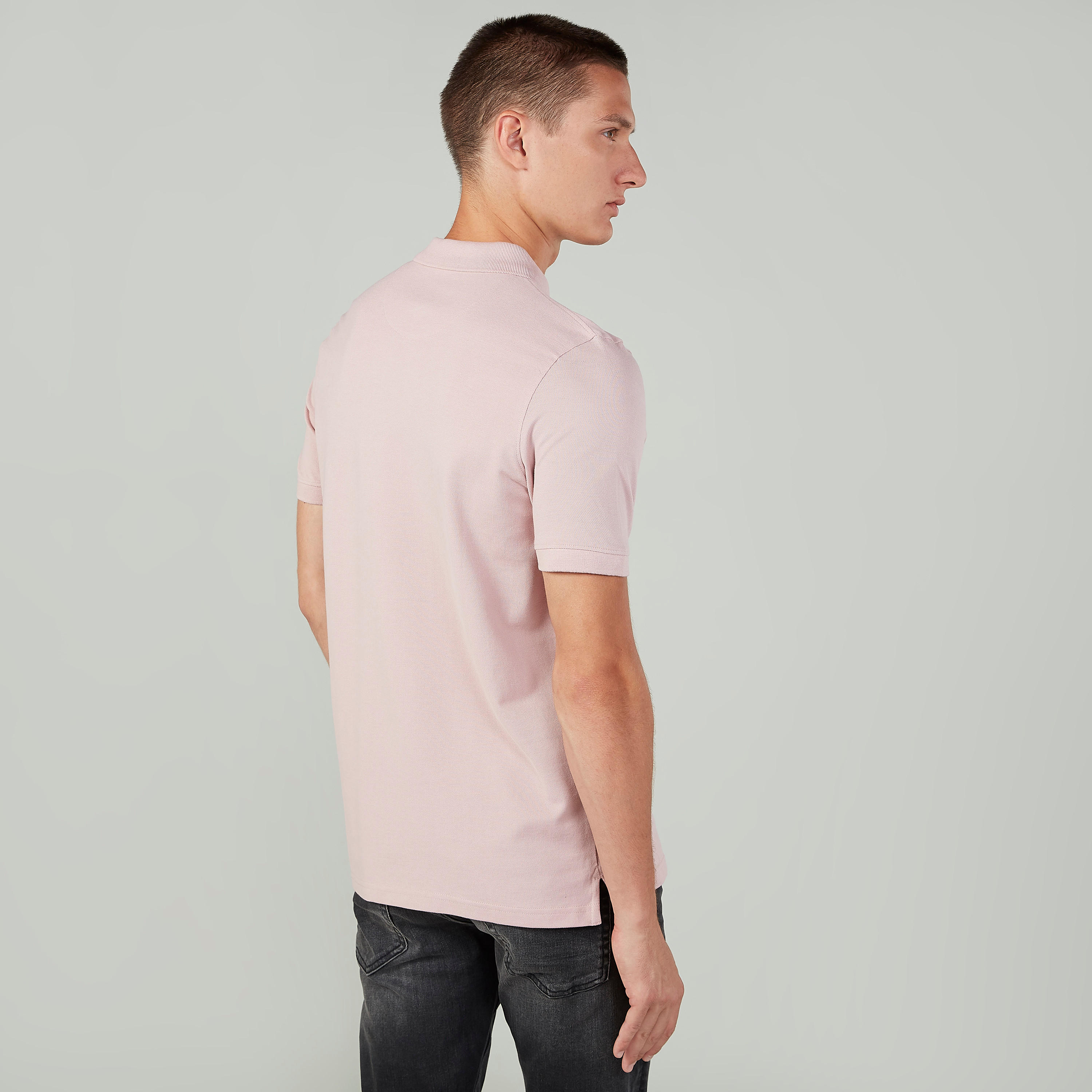 تيشيرت بولو سادة بأكمام قصيرة-men-clothing-tshirtsandpolos-polos-image-4