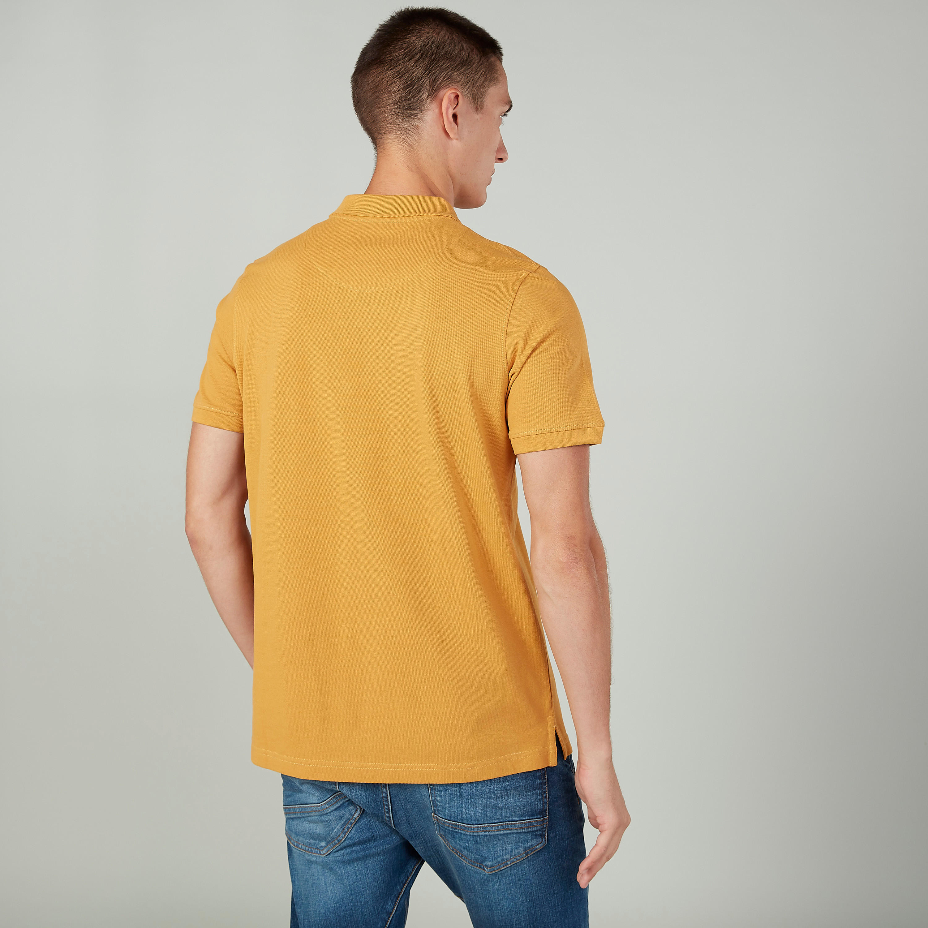 تيشيرت بولو سادة بأكمام قصيرة-men-clothing-tshirtsandpolos-polos-image-2