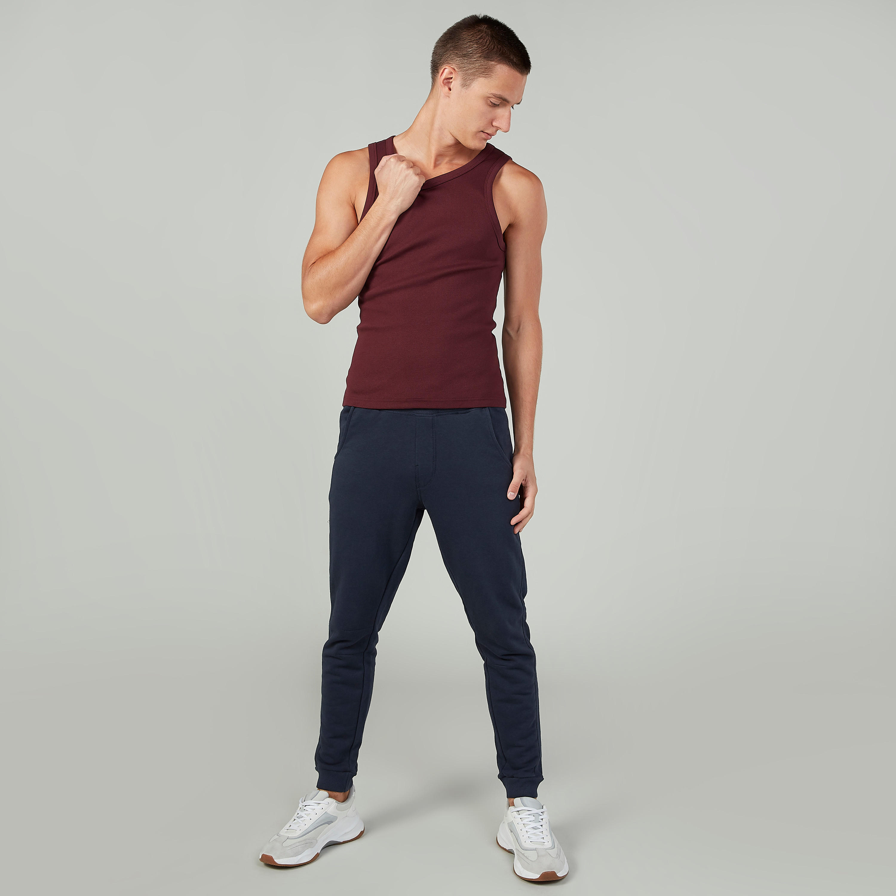 فيست بارز الملمس دون أكمام بياقة عميقة-men-clothing-tshirtsandpolos-vests-image-2
