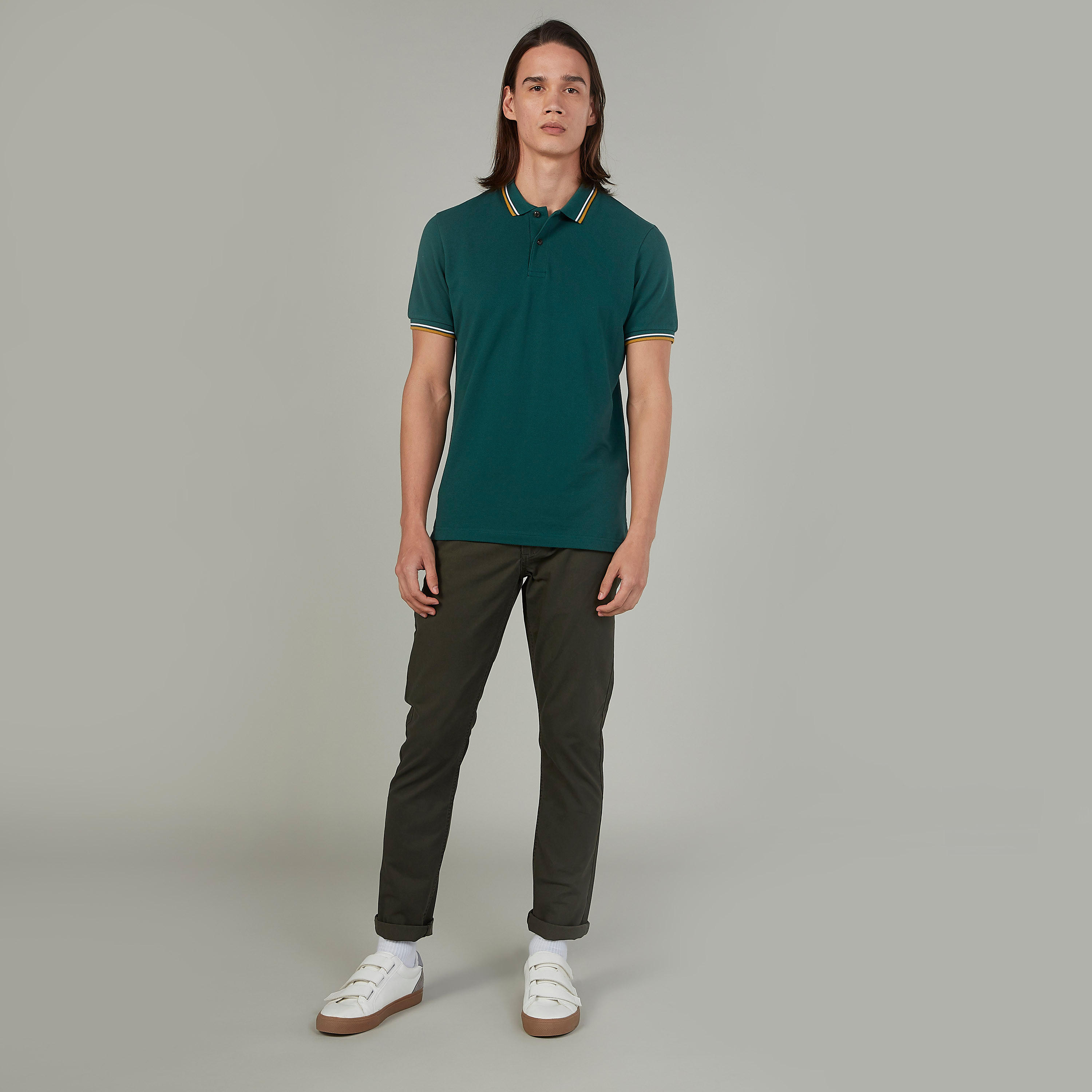 تيشيرت بولو بارز الملمس بأكمام قصيرة-men-clothing-tshirtsandpolos-polos-image-2