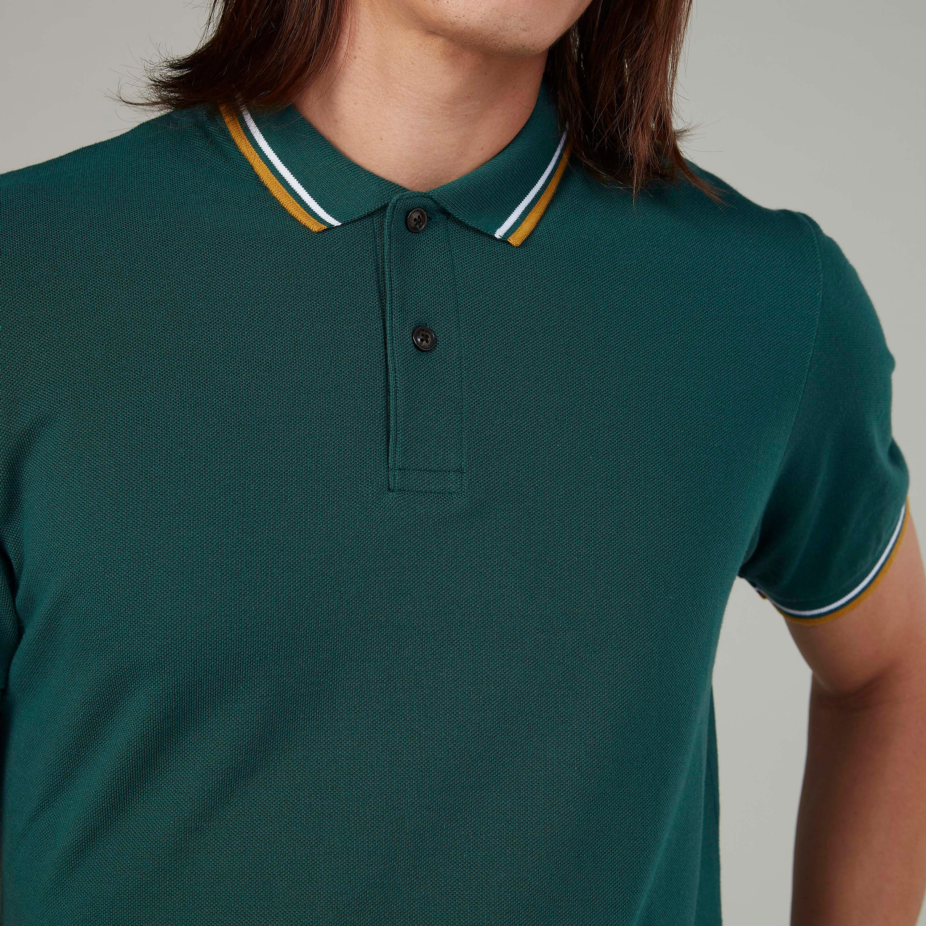 تيشيرت بولو بارز الملمس بأكمام قصيرة-men-clothing-tshirtsandpolos-polos-image-3
