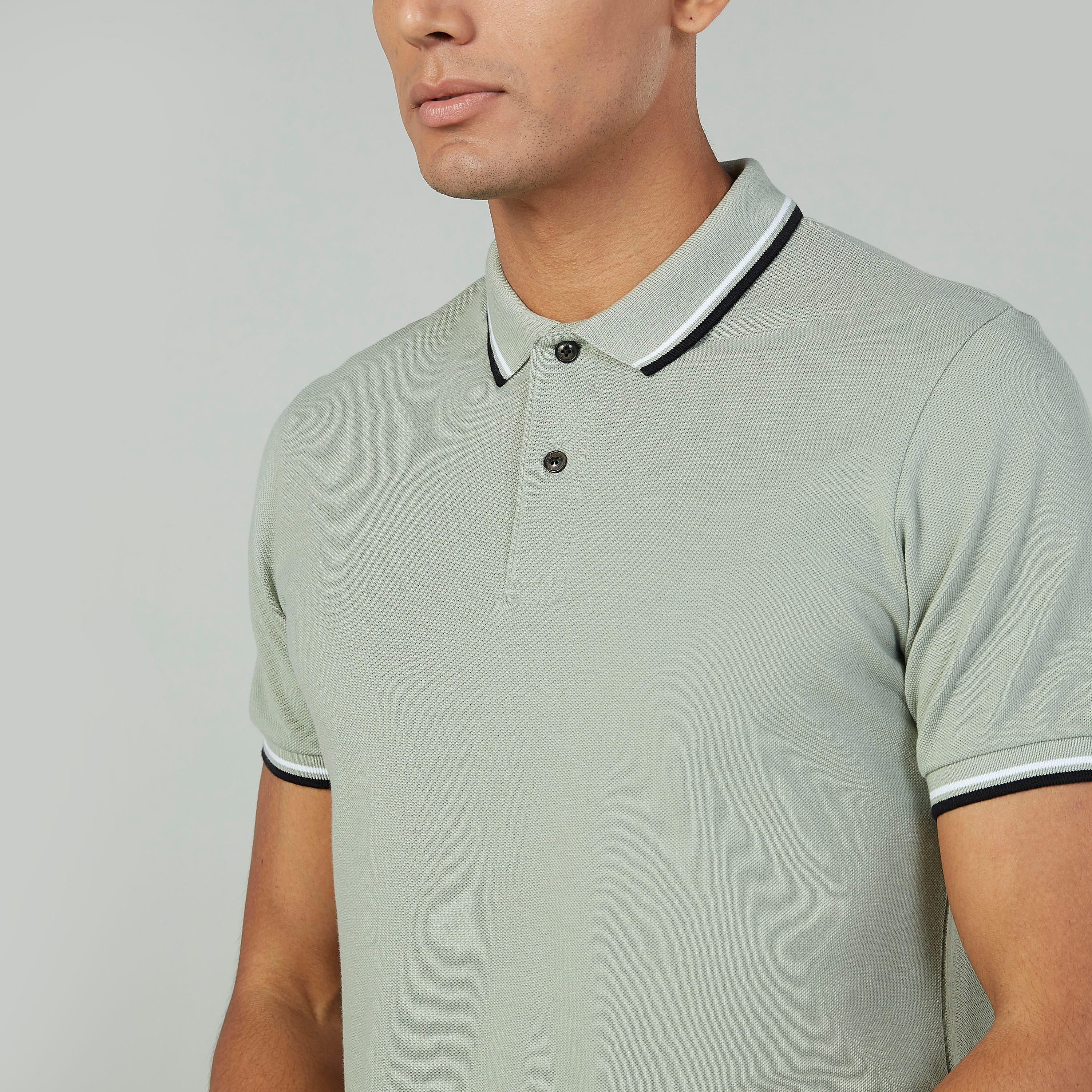 تيشيرت بولو بارز الملمس بأكمام قصيرة-men-clothing-tshirtsandpolos-polos-image-3