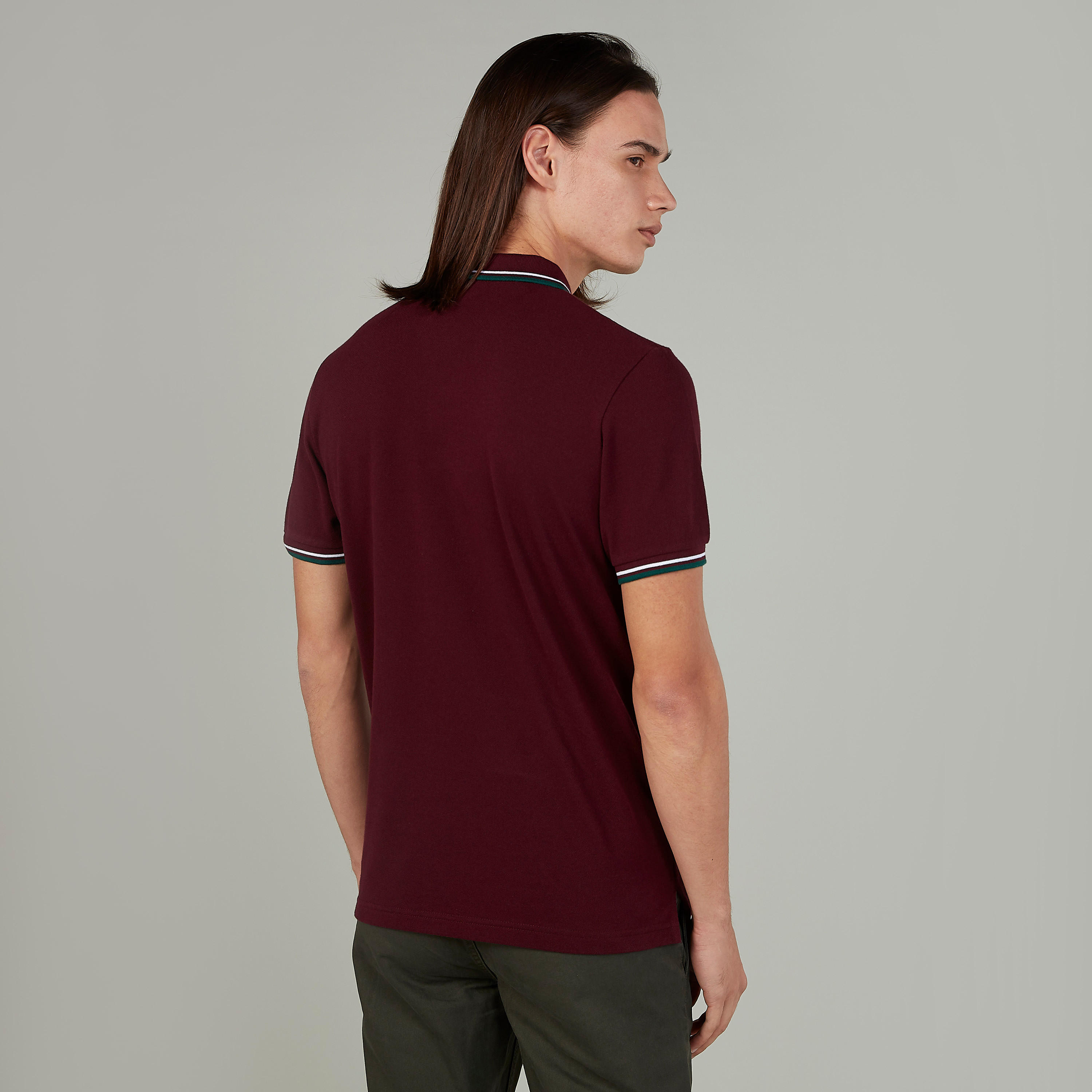 تيشيرت بارز الملمس بياقة بولو وأكمام قصيرة-men-clothing-tshirtsandpolos-polos-image-4