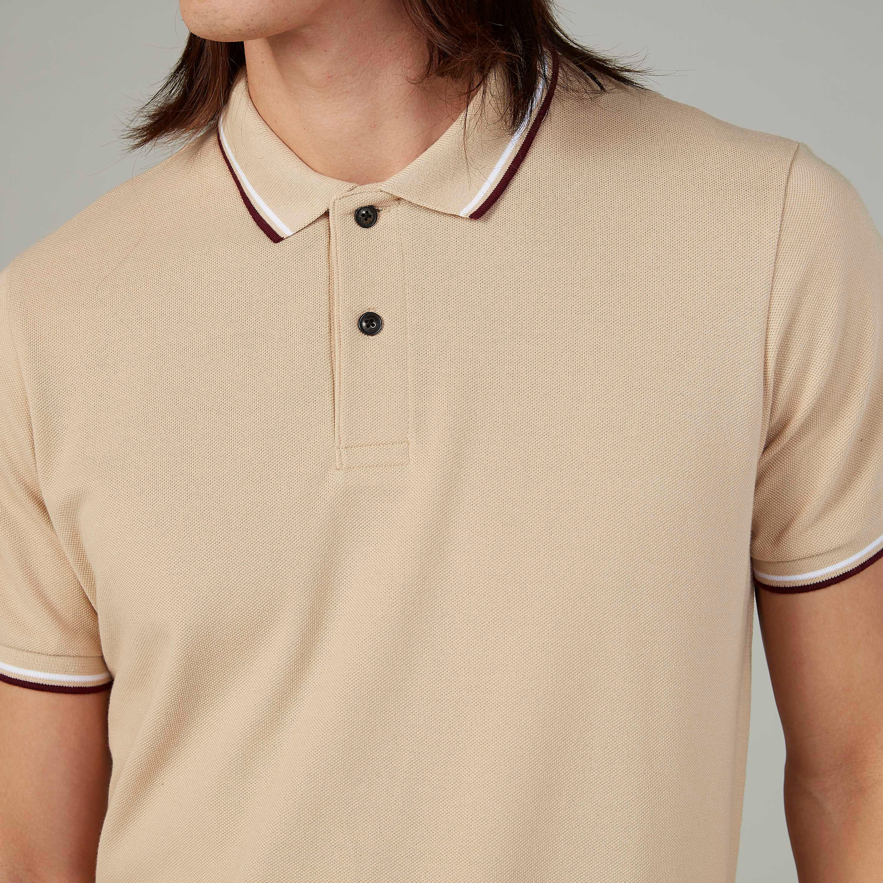 تيشيرت بولو بارز الملمس بأكمام قصيرة-men-clothing-tshirtsandpolos-polos-image-3