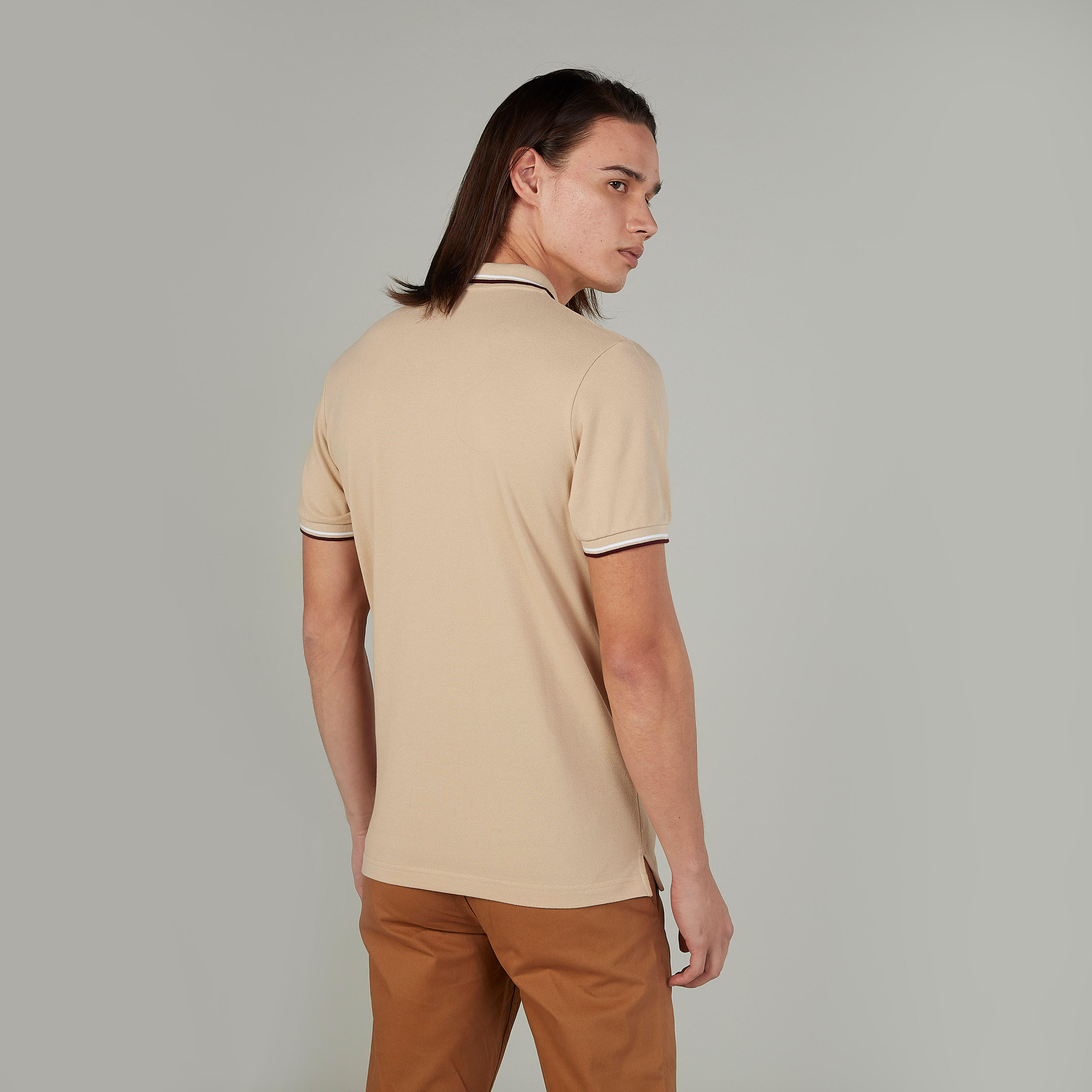 تيشيرت بولو بارز الملمس بأكمام قصيرة-men-clothing-tshirtsandpolos-polos-image-4